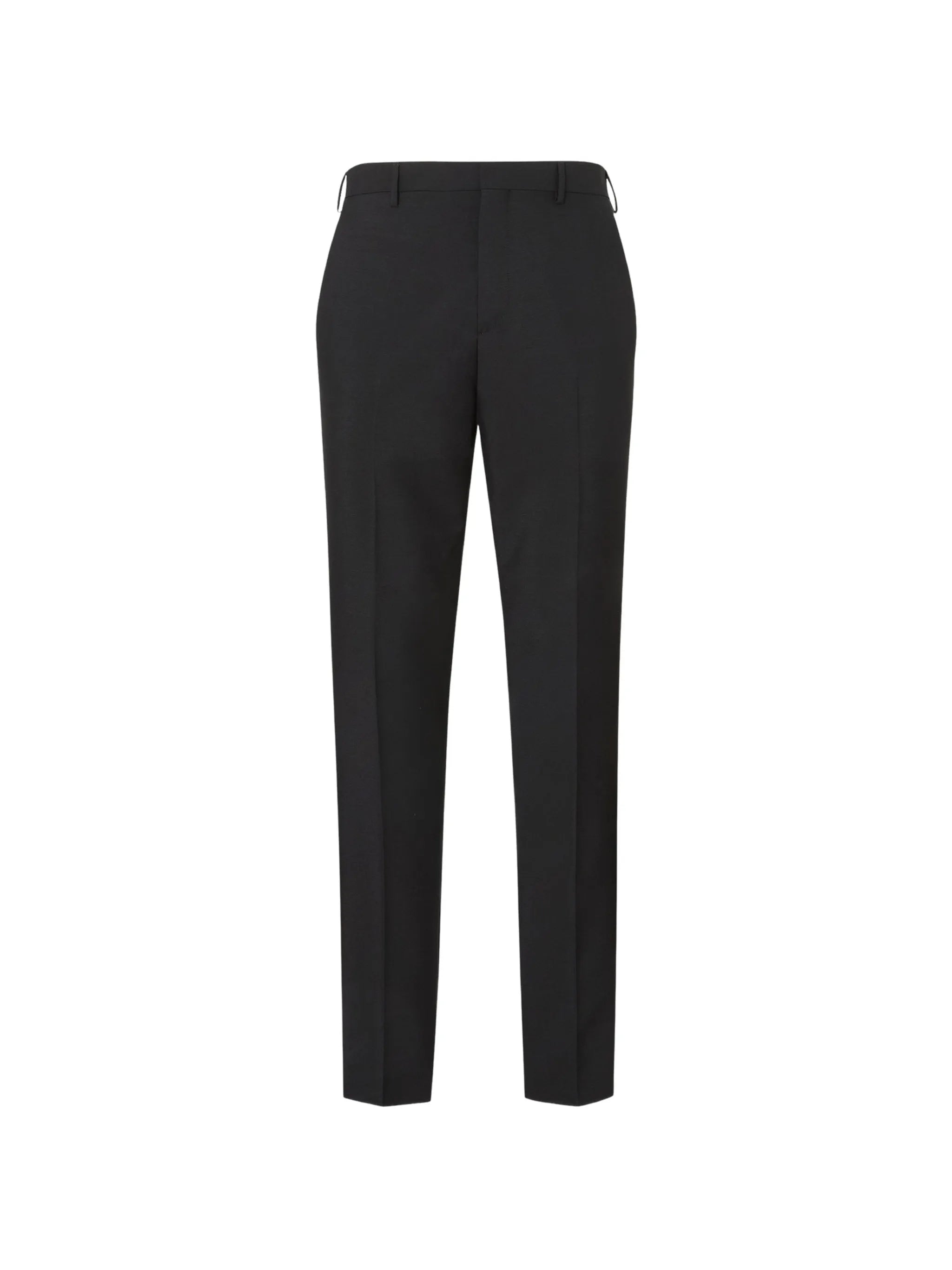 pressed-crease tailored trousers