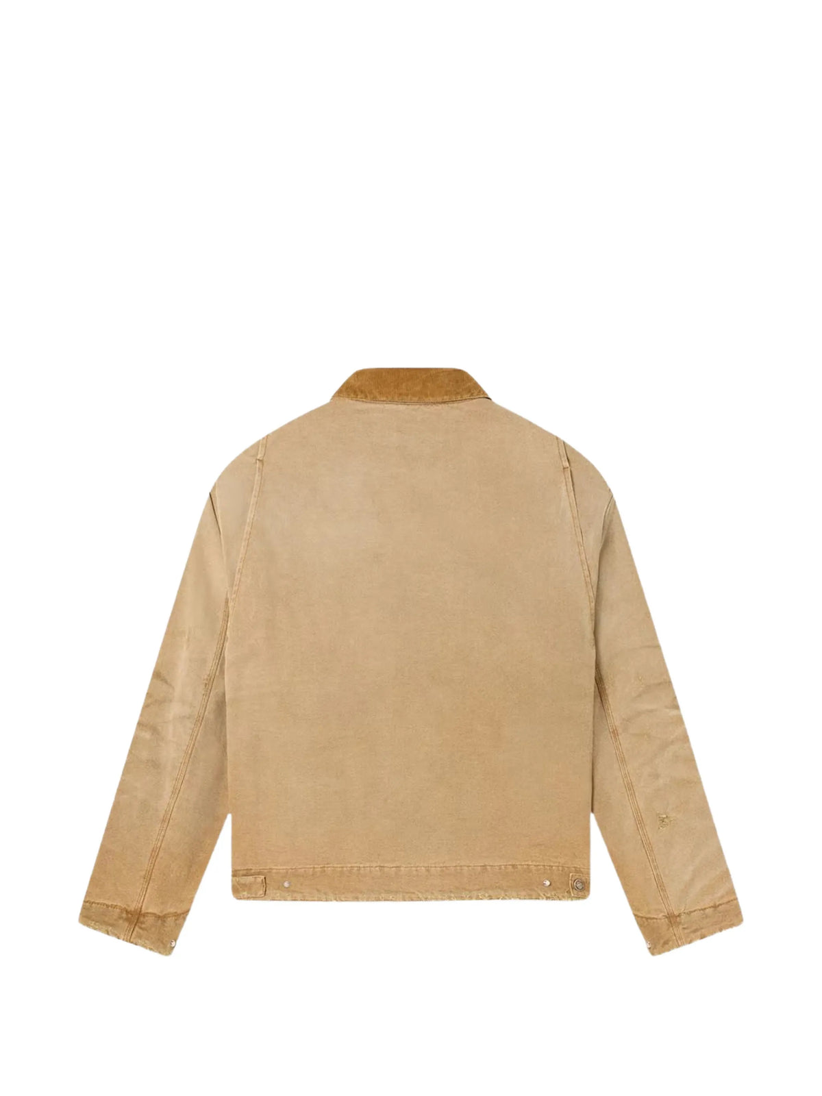 reversible-jacket in beige cotton with check-pattern