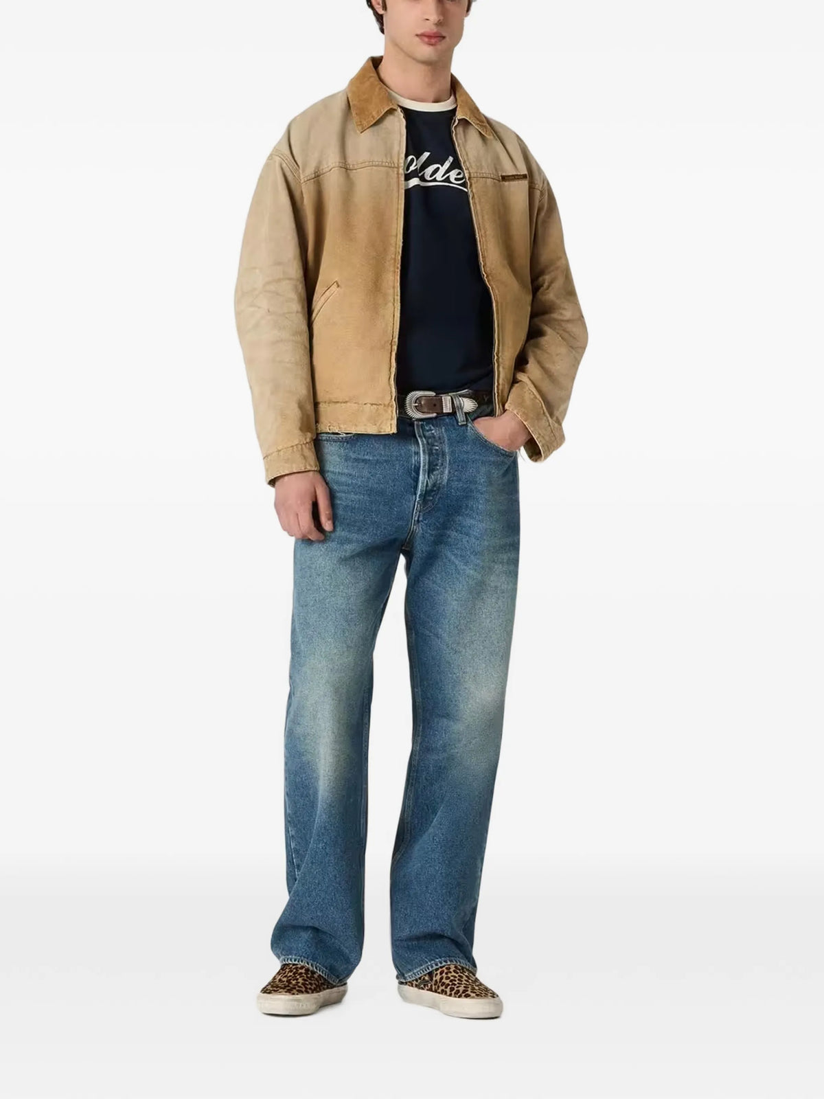 reversible-jacket in beige cotton with check-pattern