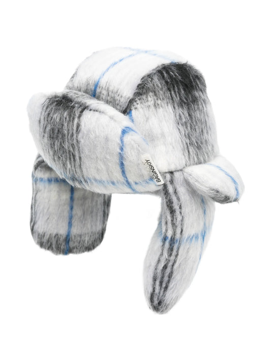 checked hat