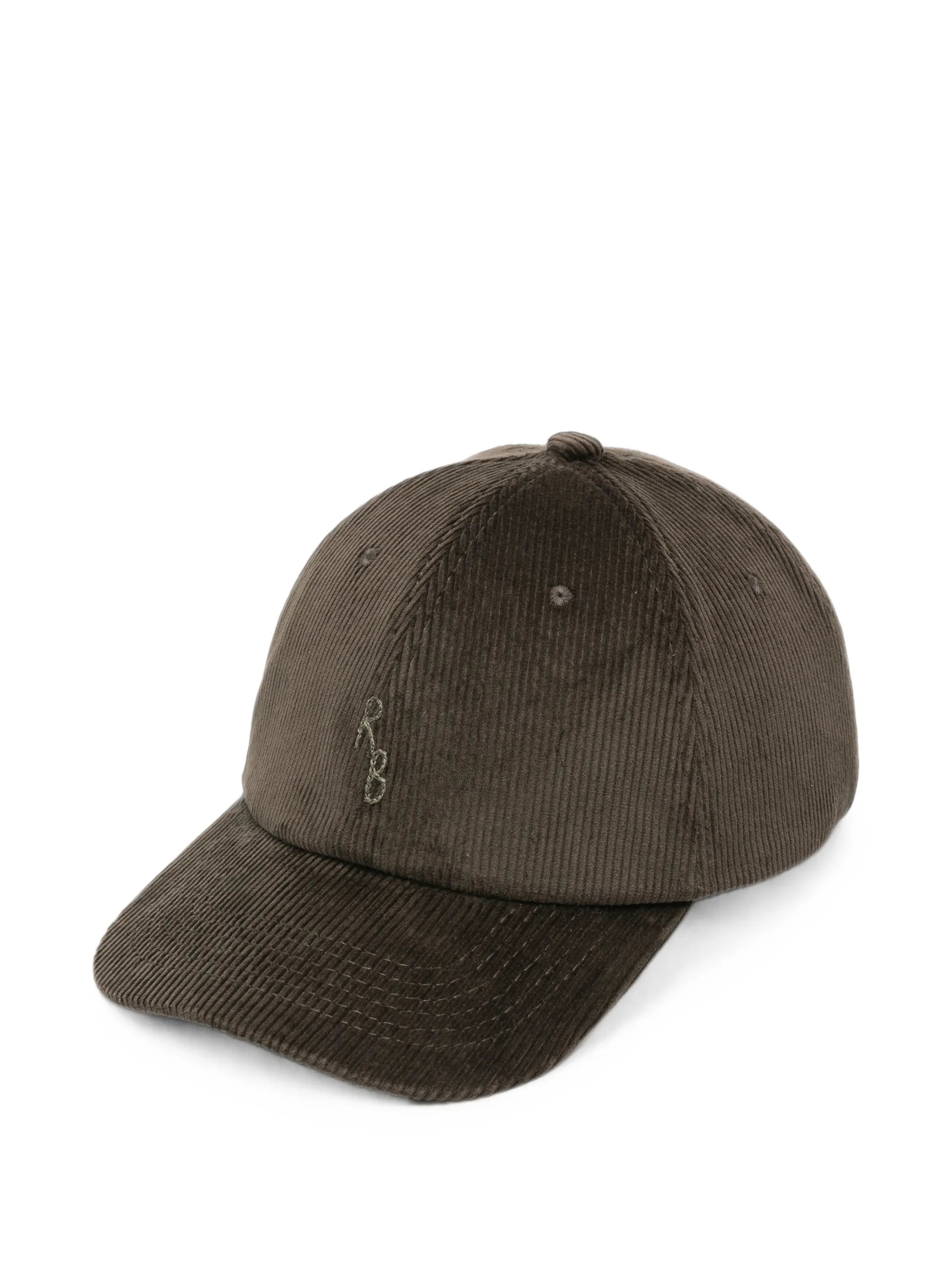corduroy logo-embroidered baseball cap