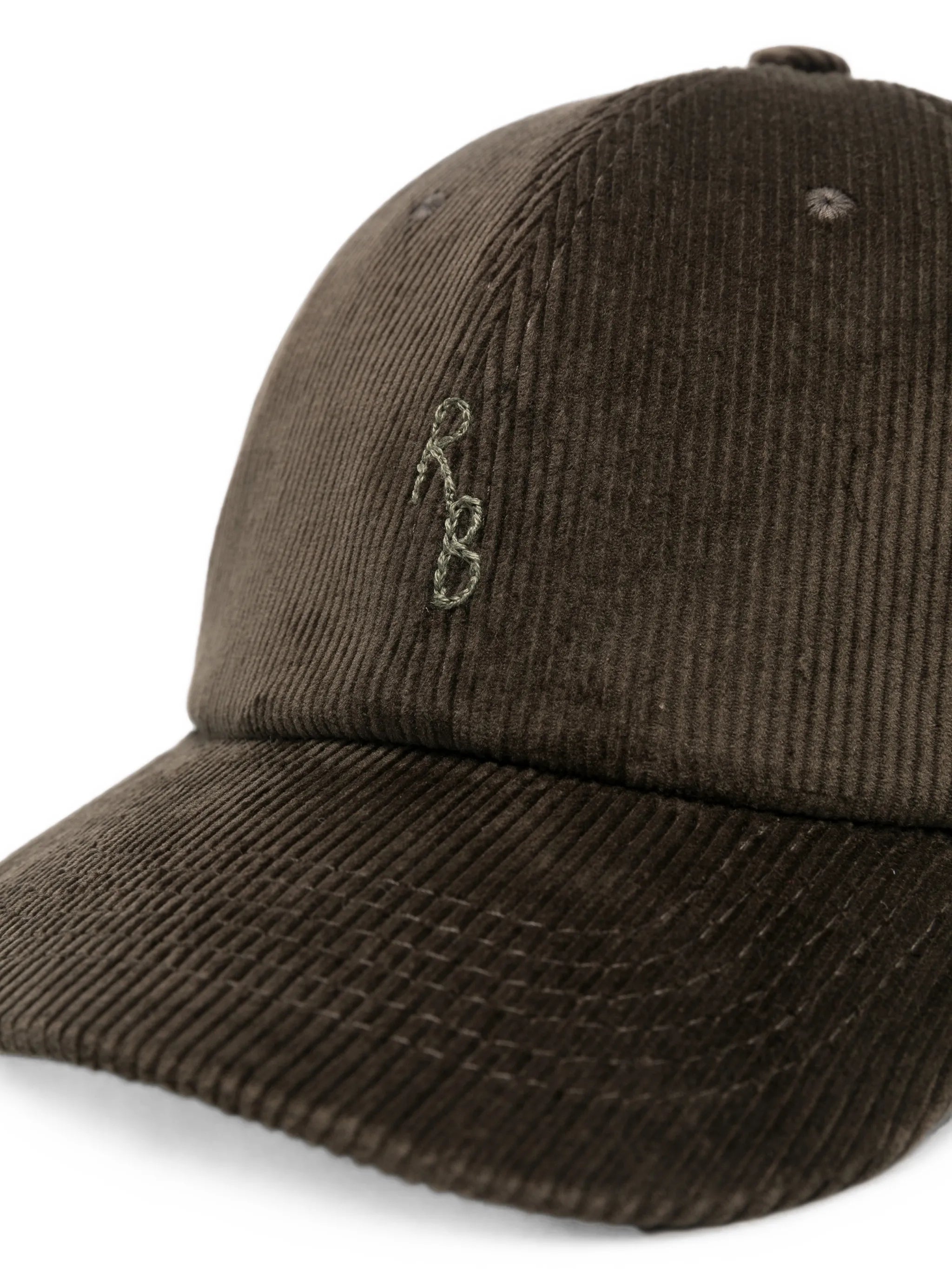 corduroy logo-embroidered baseball cap