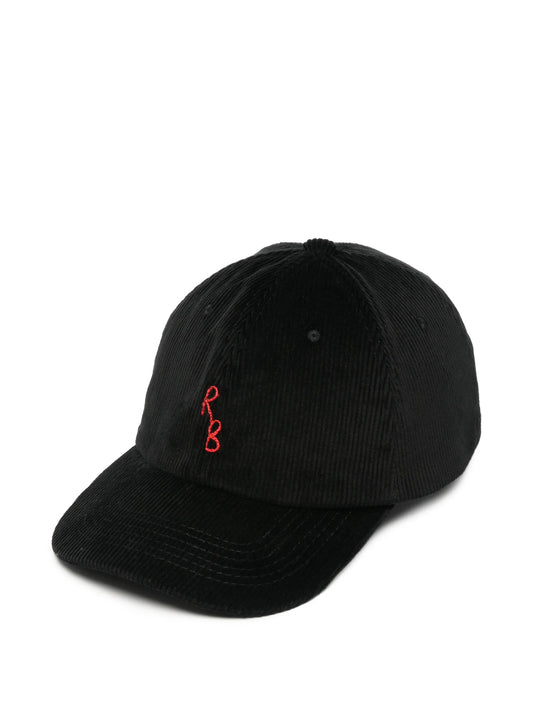 logo-embroidered corduroy baseball cap