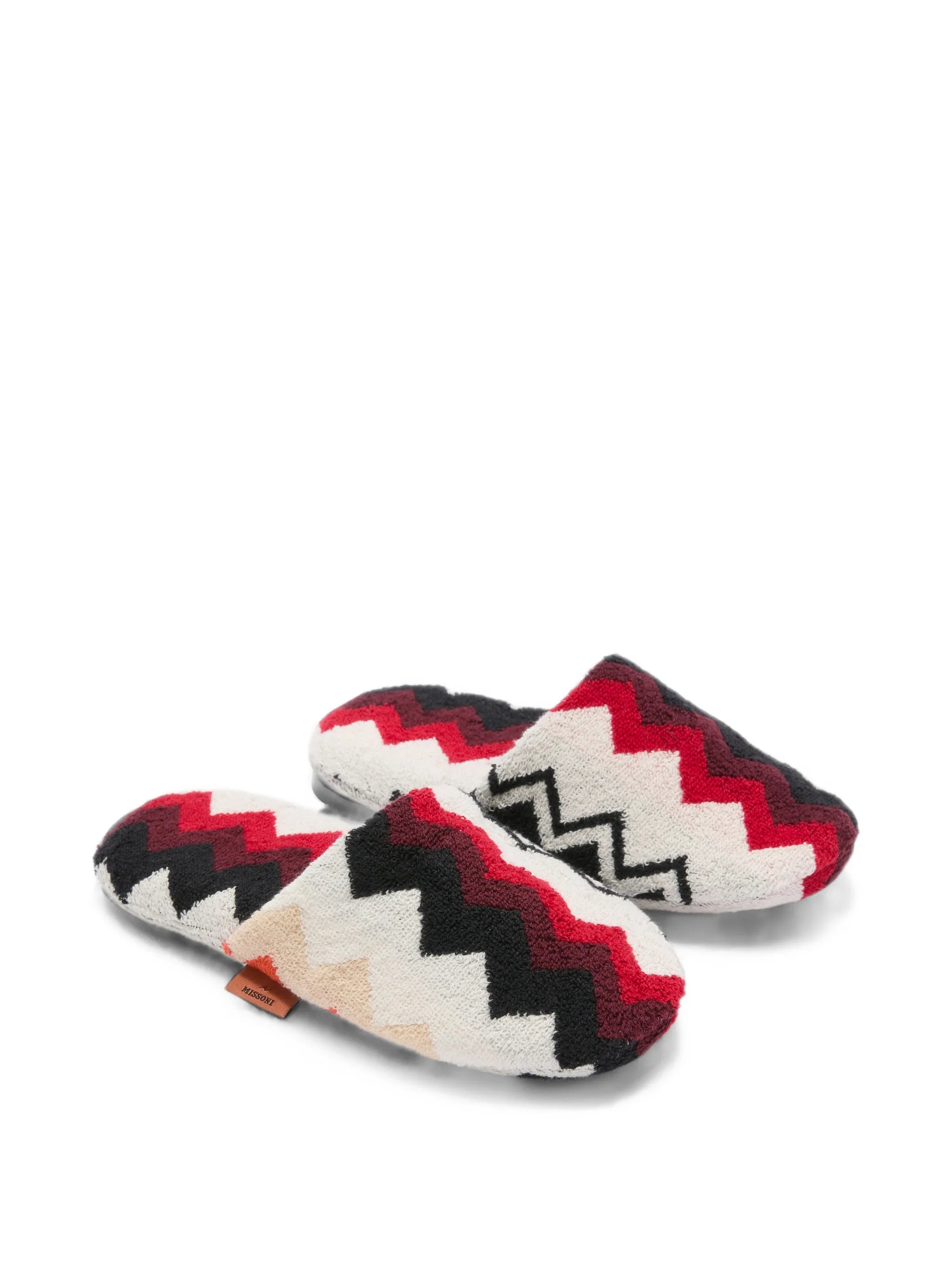 zigzag-knit slippers