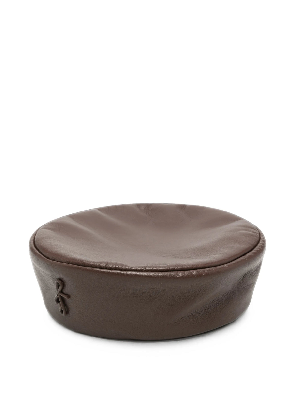 leather pillbox hat