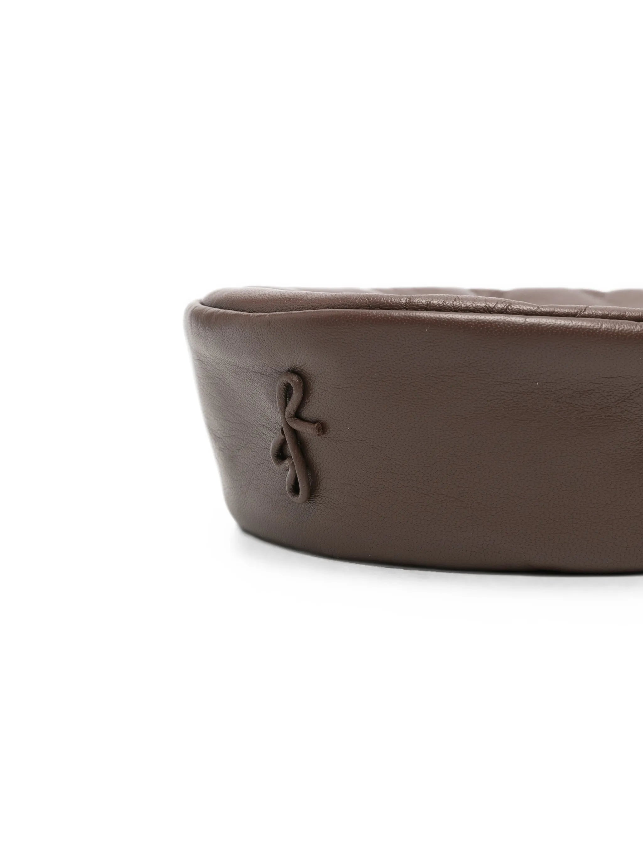 leather pillbox hat
