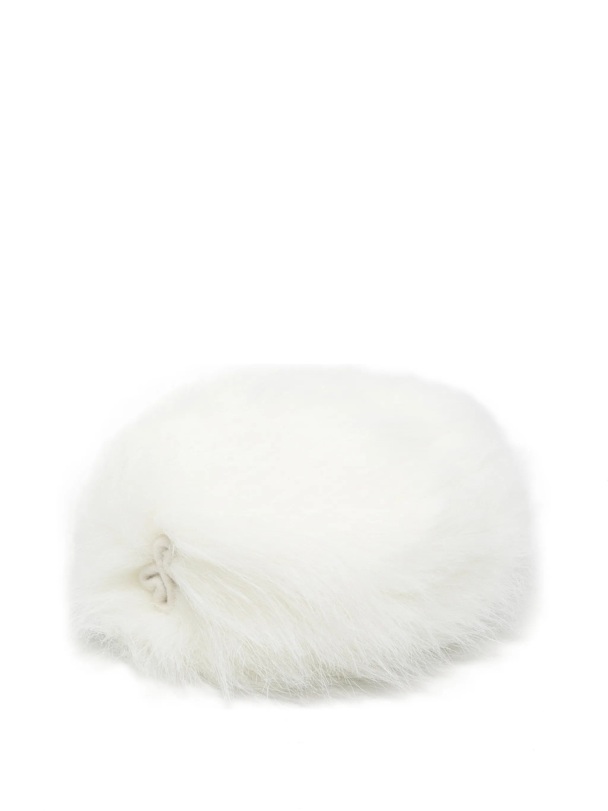 faux-fur pillbox hat