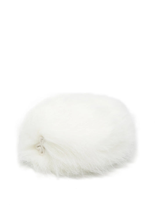 faux-fur pillbox hat