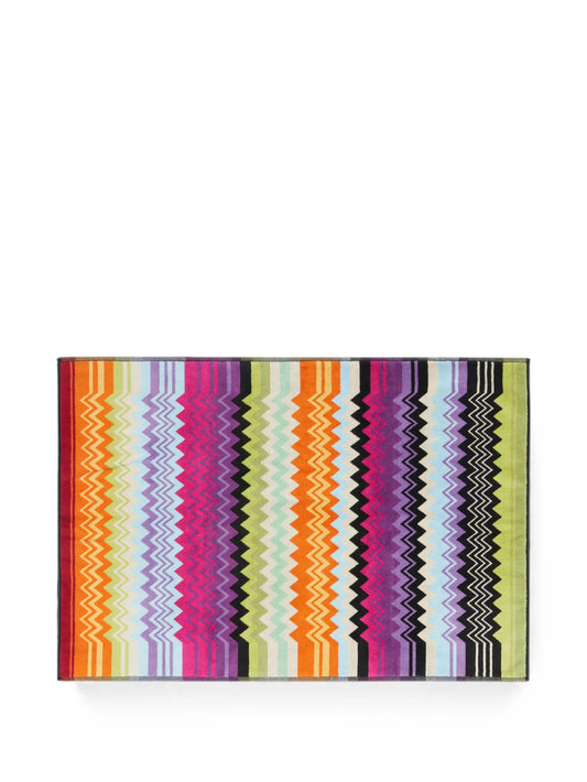 Giacomo zigzag-print bath mat