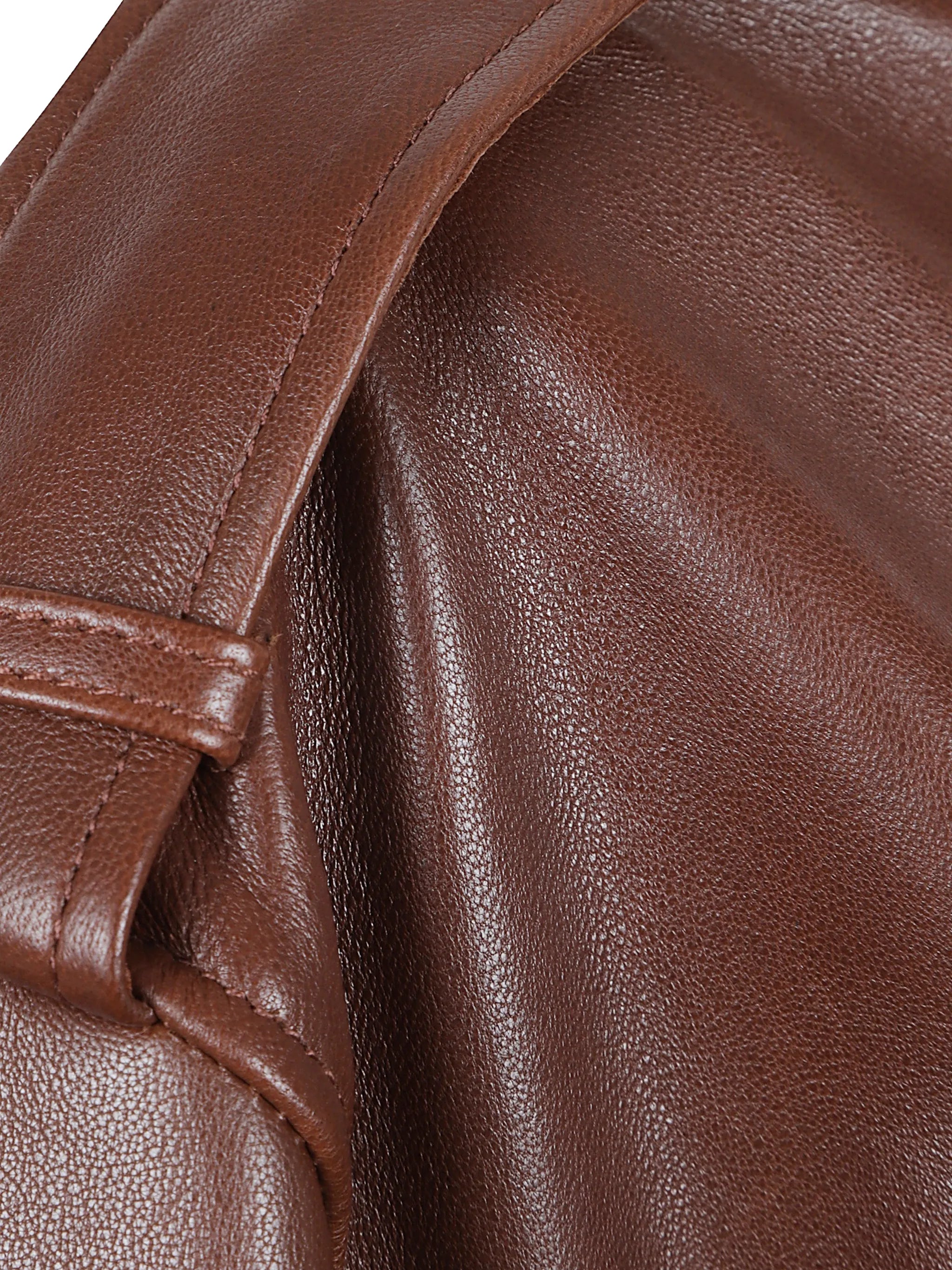 Astra epaulette leather jacket
