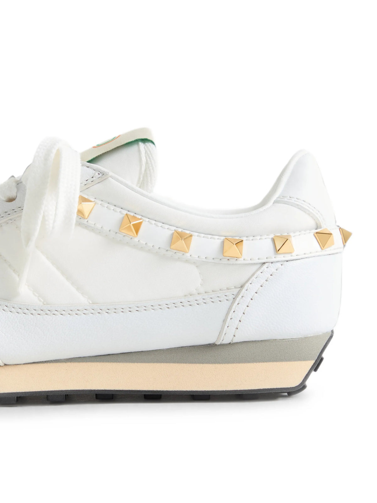 Stud Up leather and nylon sneakers