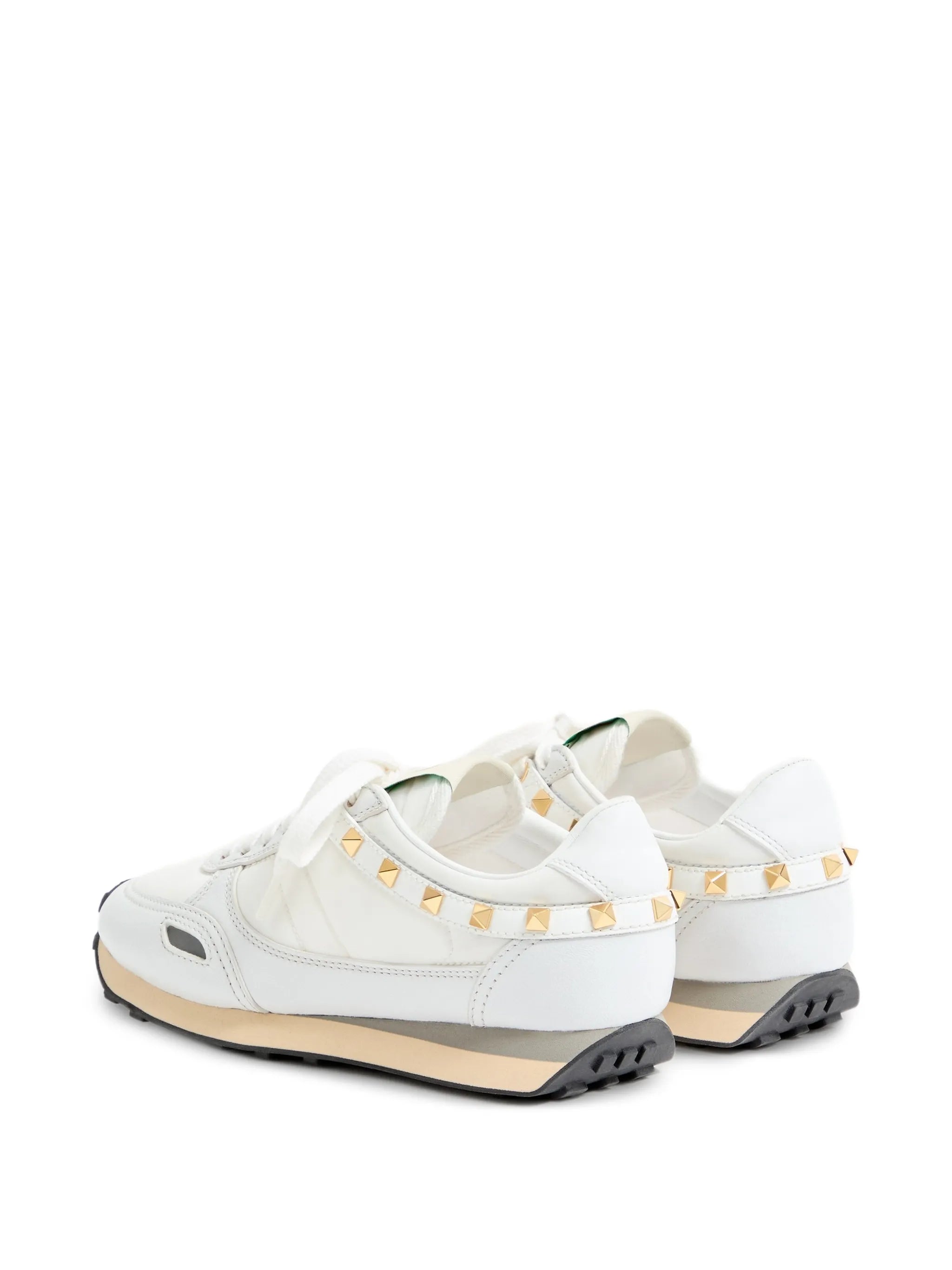 Stud Up leather and nylon sneakers