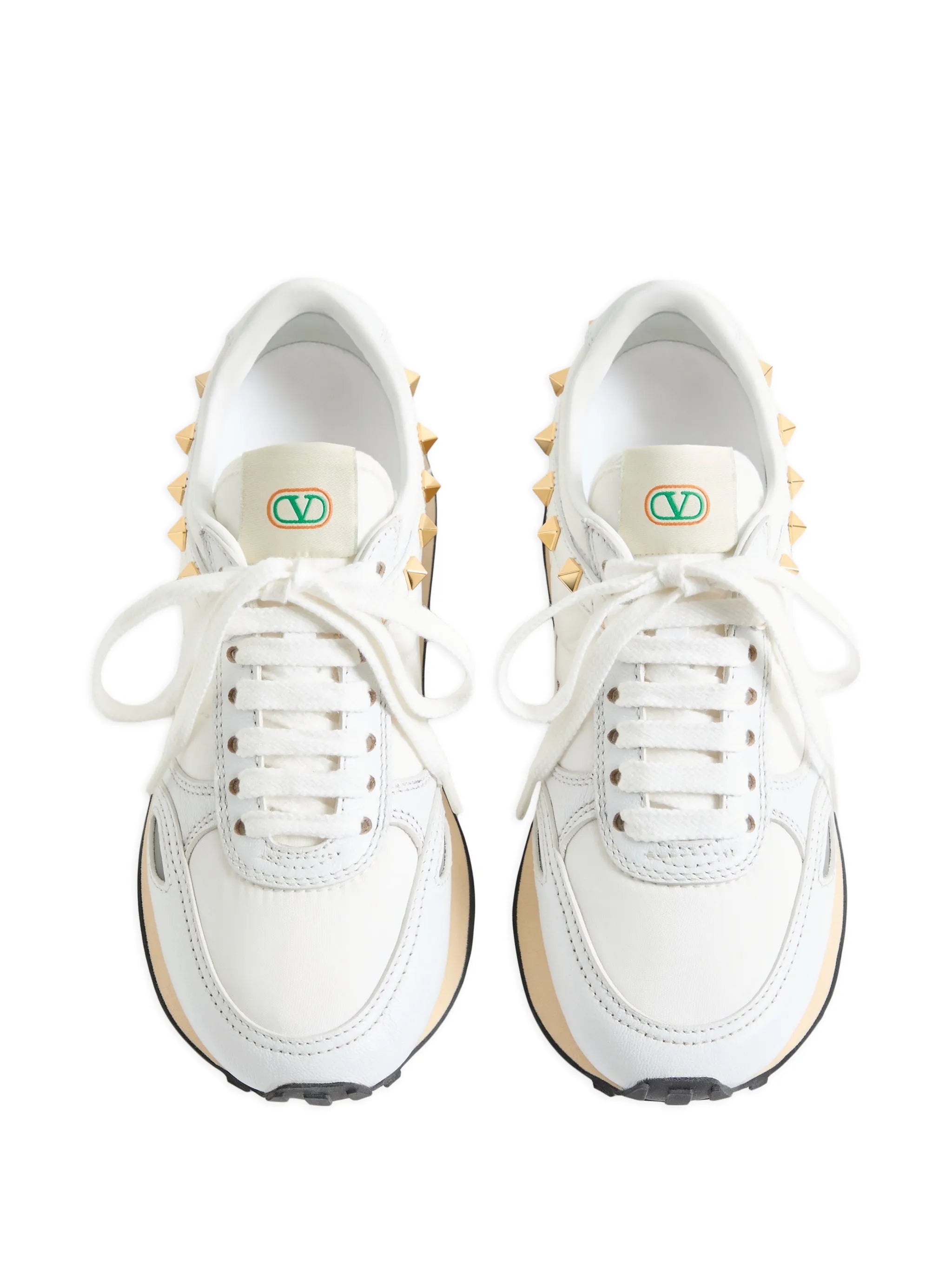 Stud Up leather and nylon sneakers