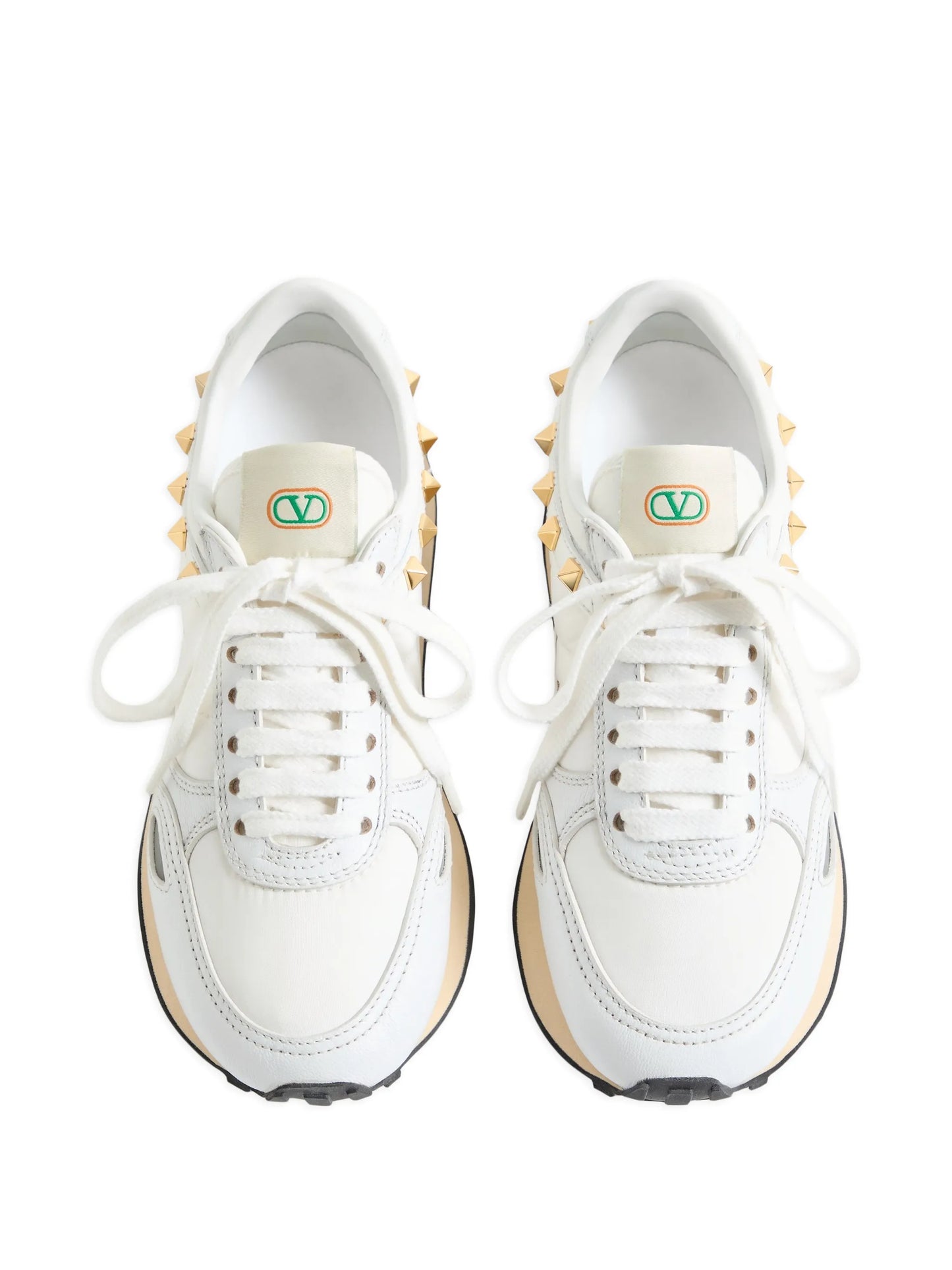Stud Up leather and nylon sneakers
