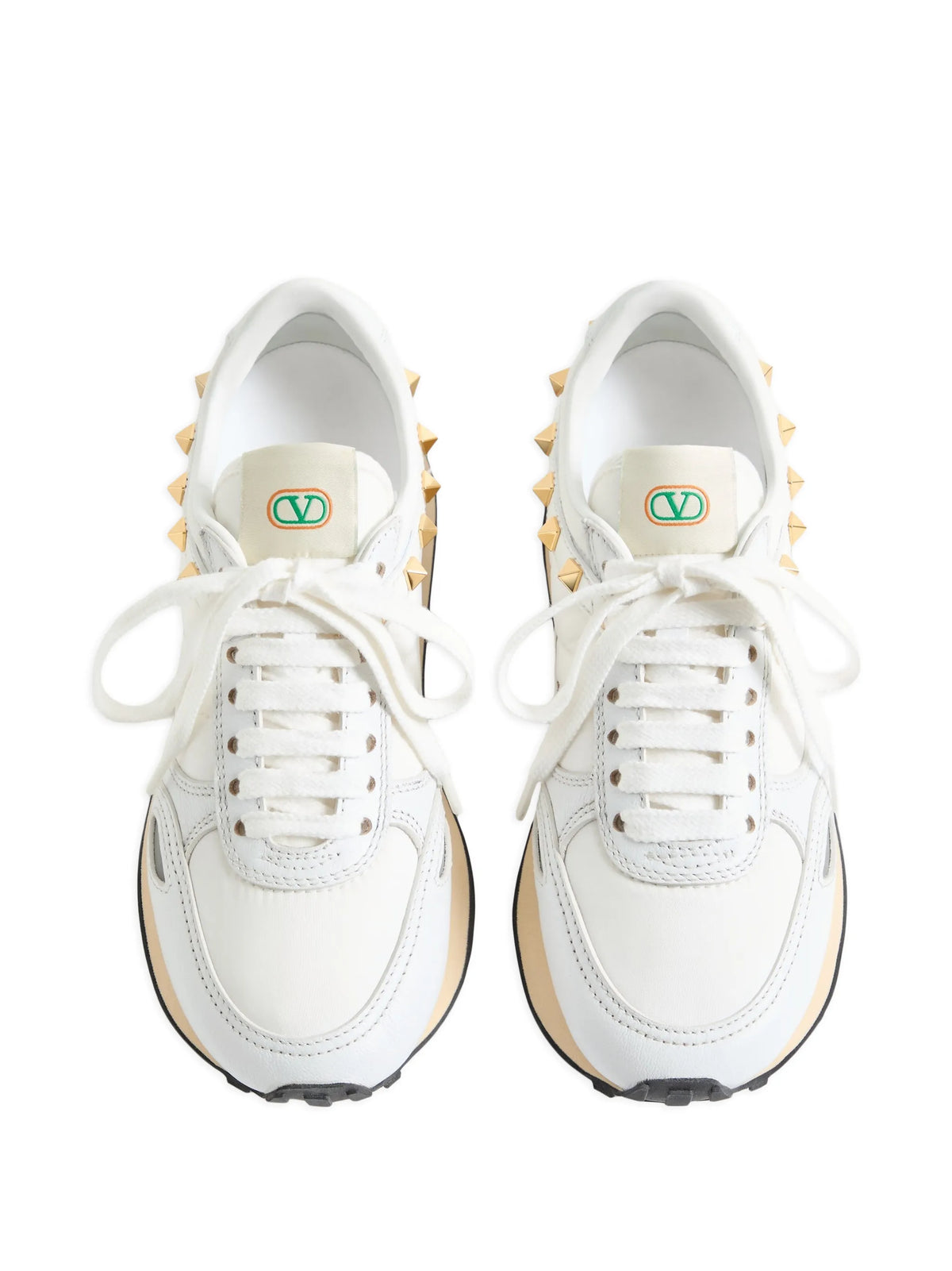 Stud Up leather and nylon sneakers