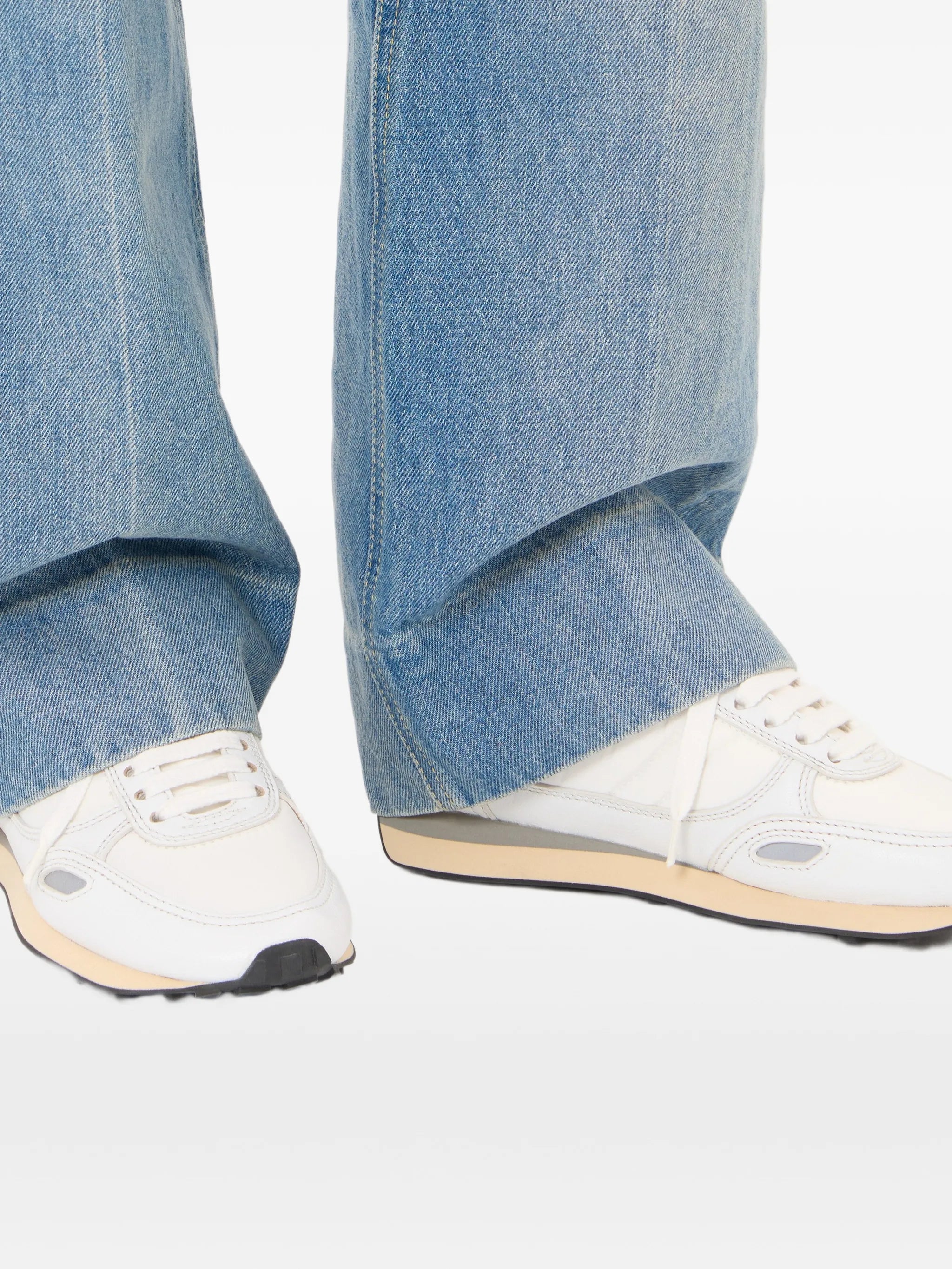 Stud Up leather and nylon sneakers