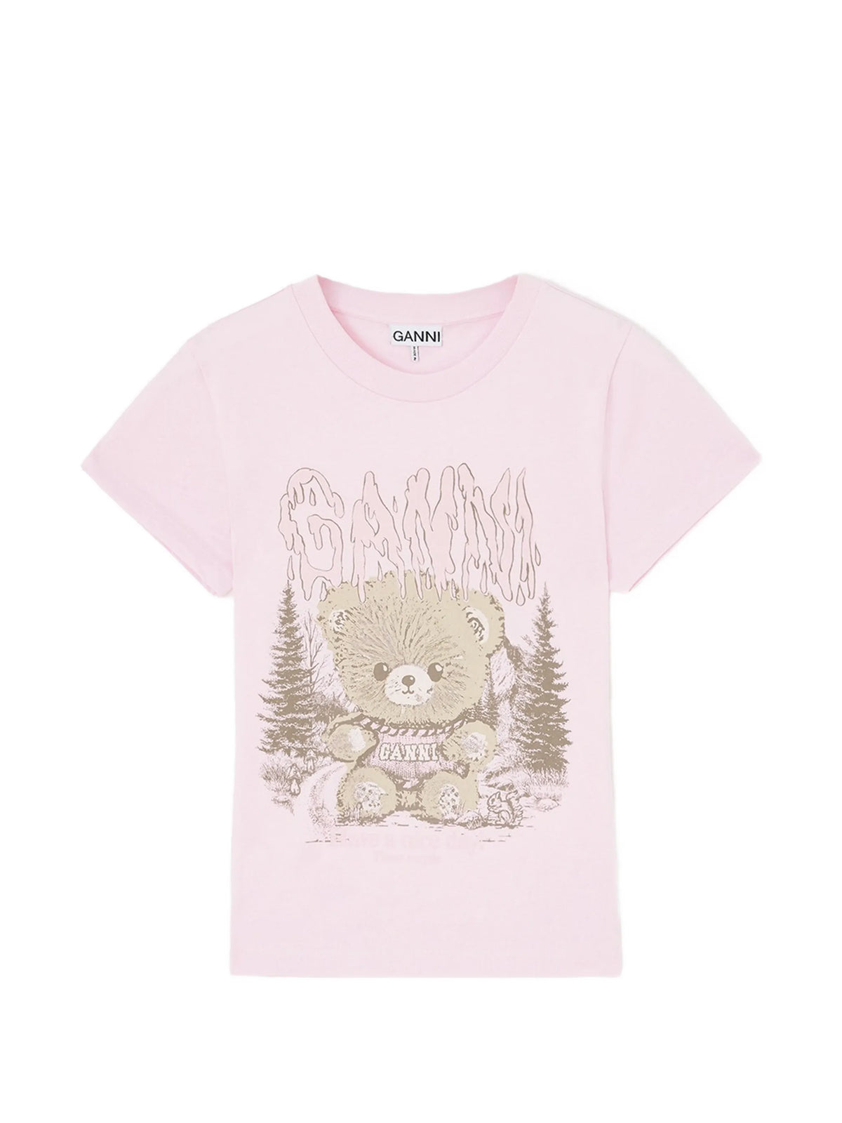 baby-fit T-shirt with forest teddy