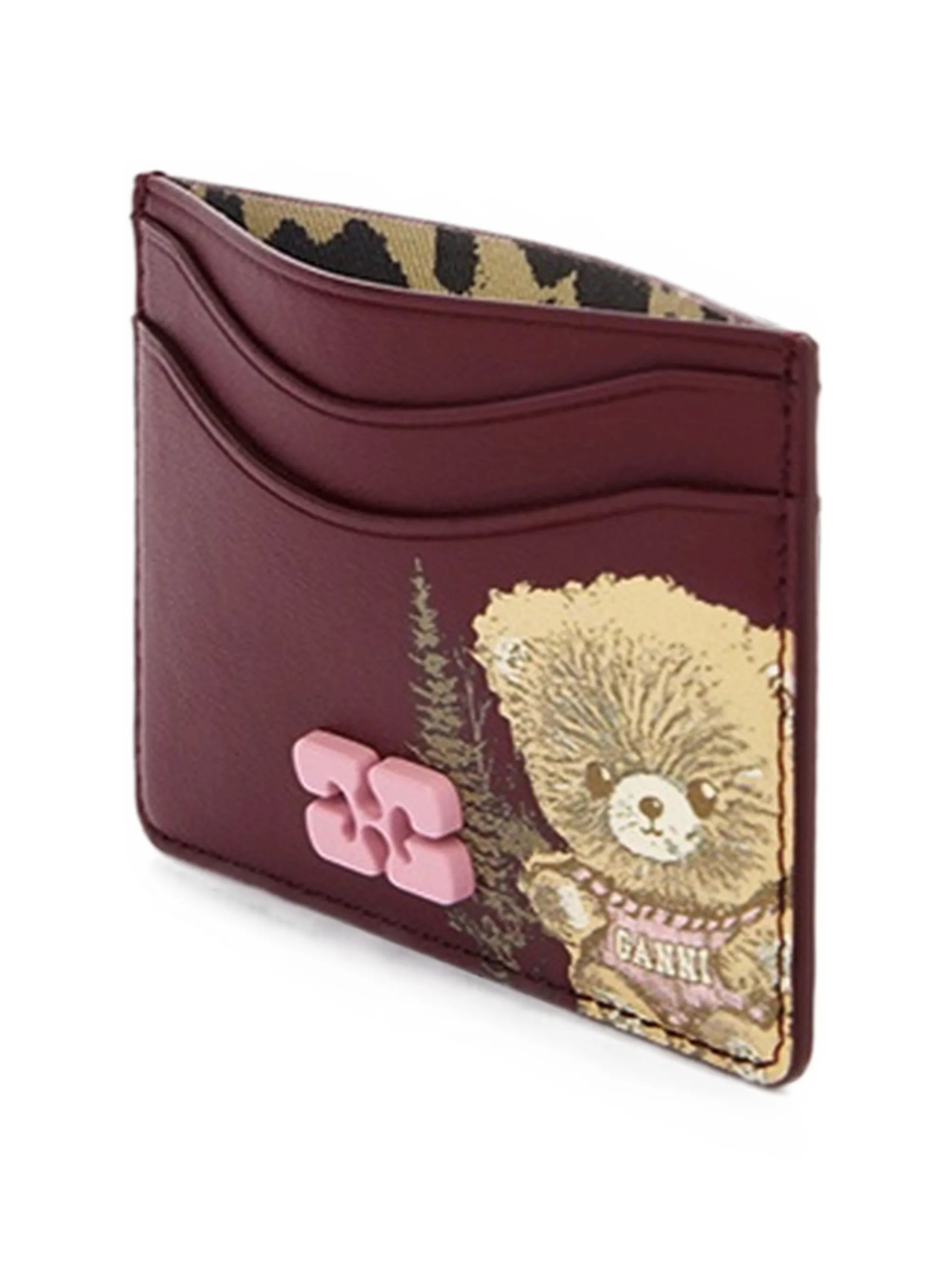 Bou card holder with forest teddy