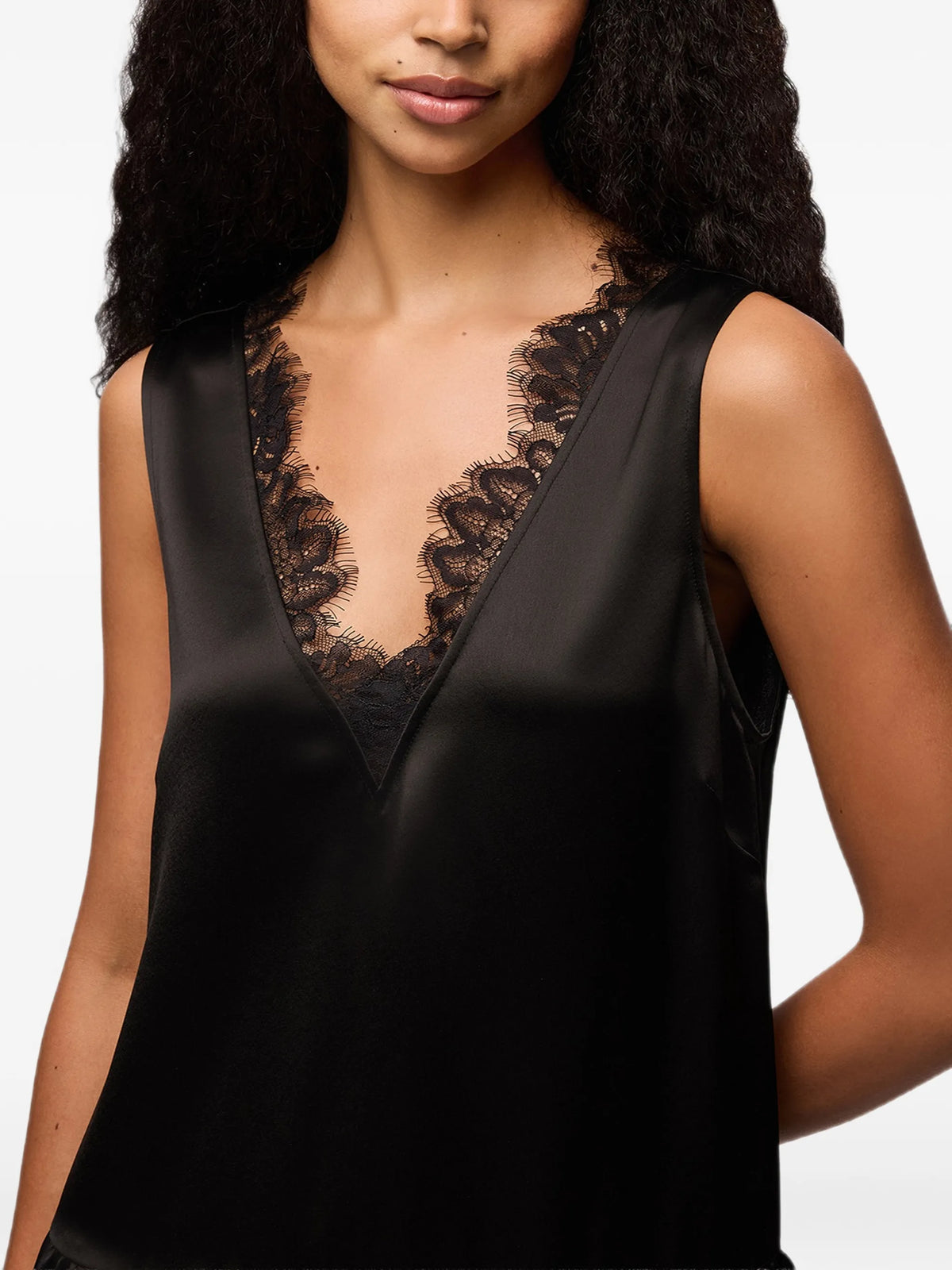 dress in lace satin