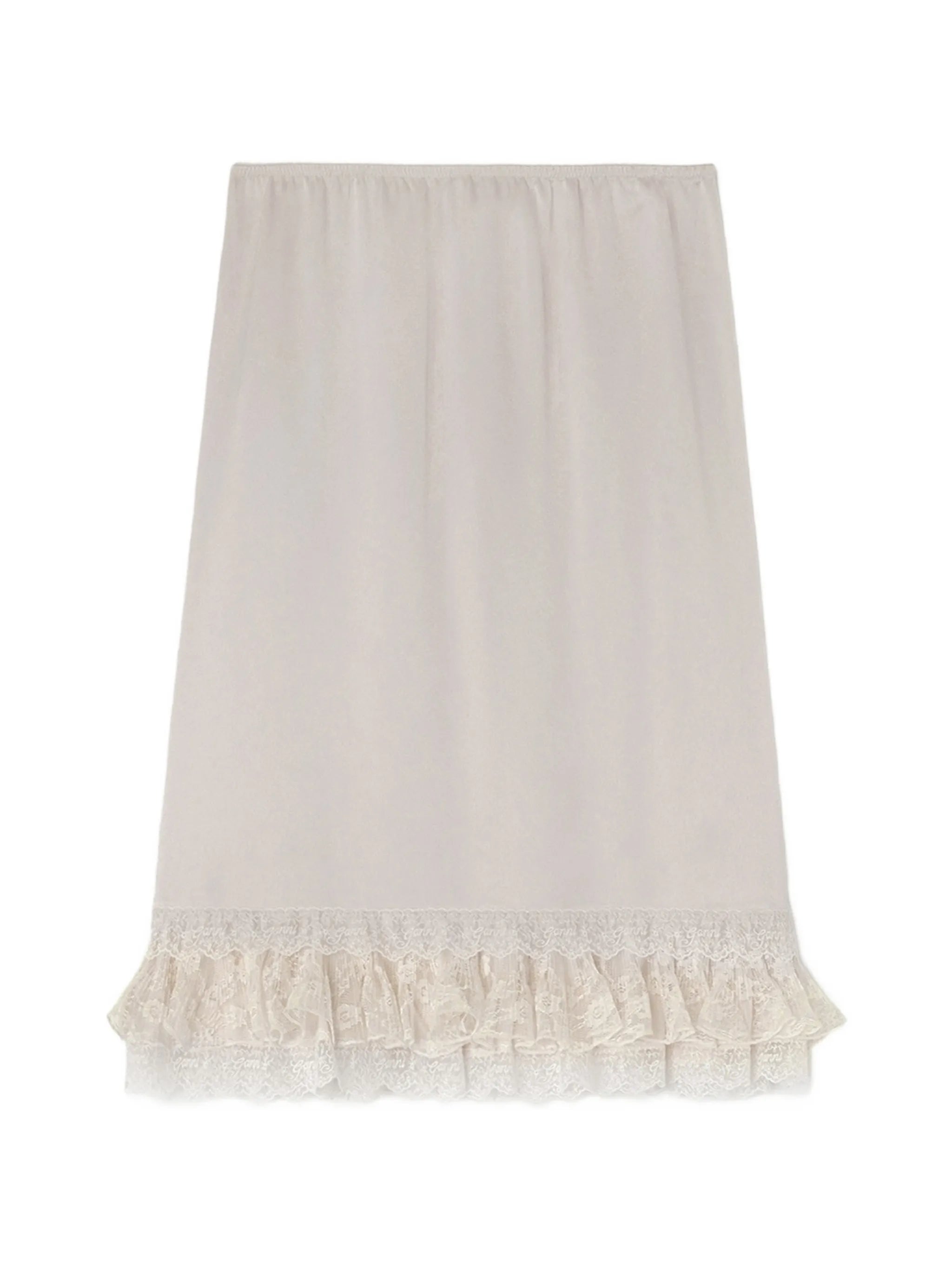 skirt in frill satin