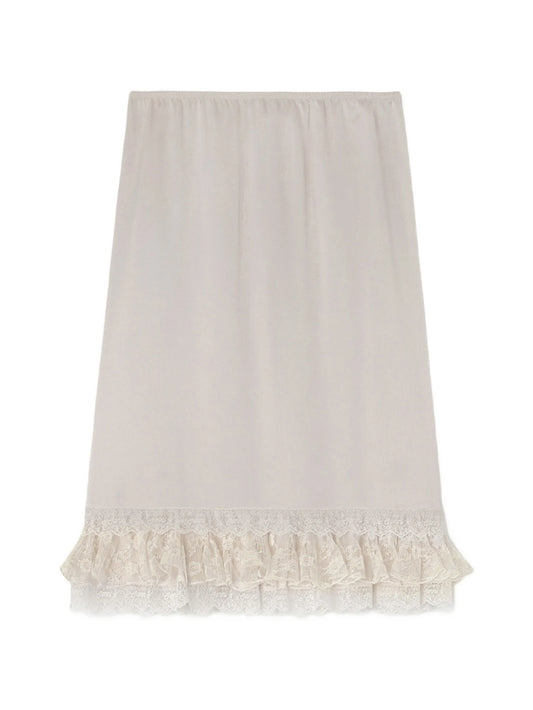 skirt in frill satin