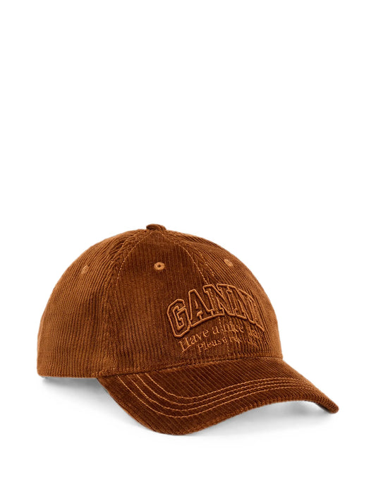 cap in brown corduroy