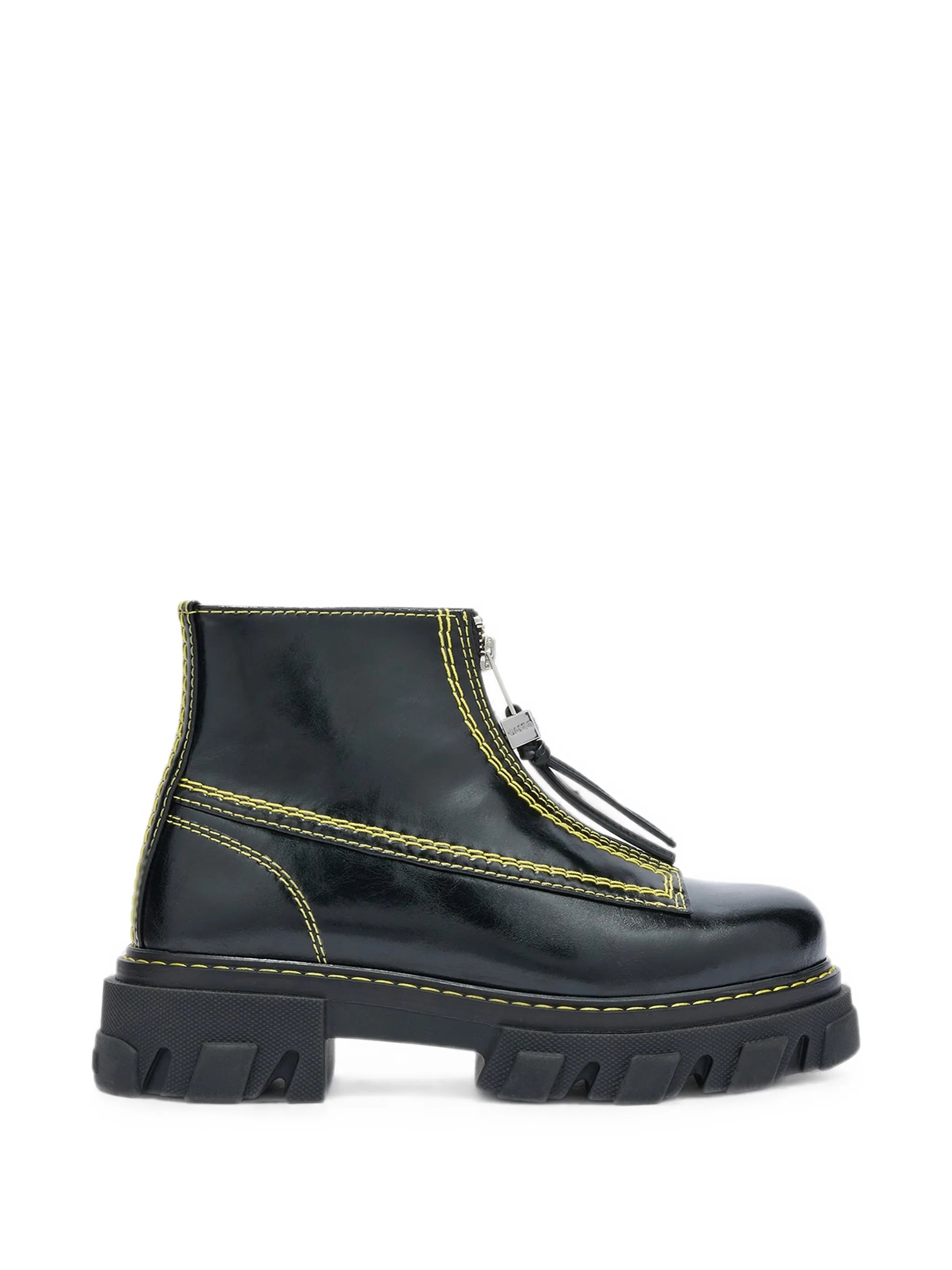 cleated boots in black