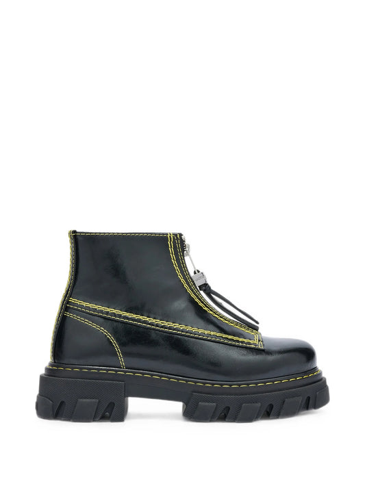cleated boots in black