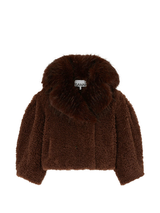 jacket in alternative shearling