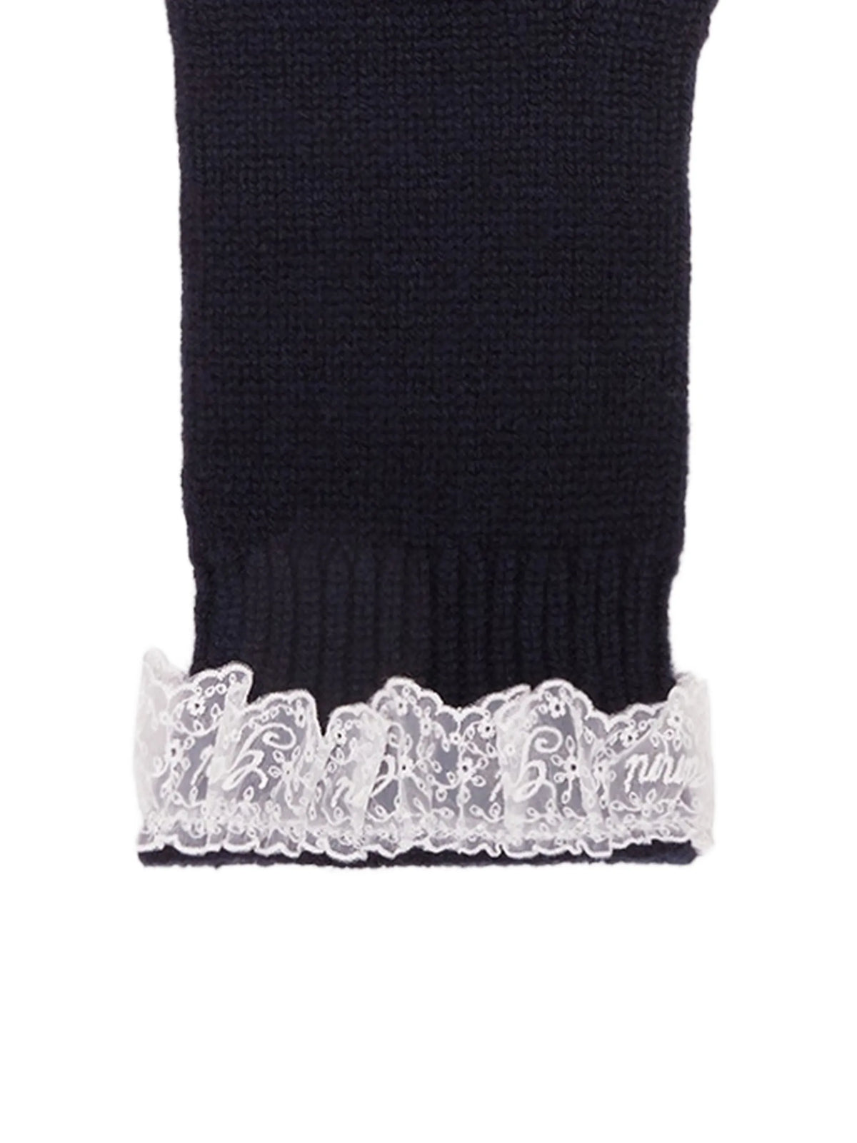 mittens in blue wool