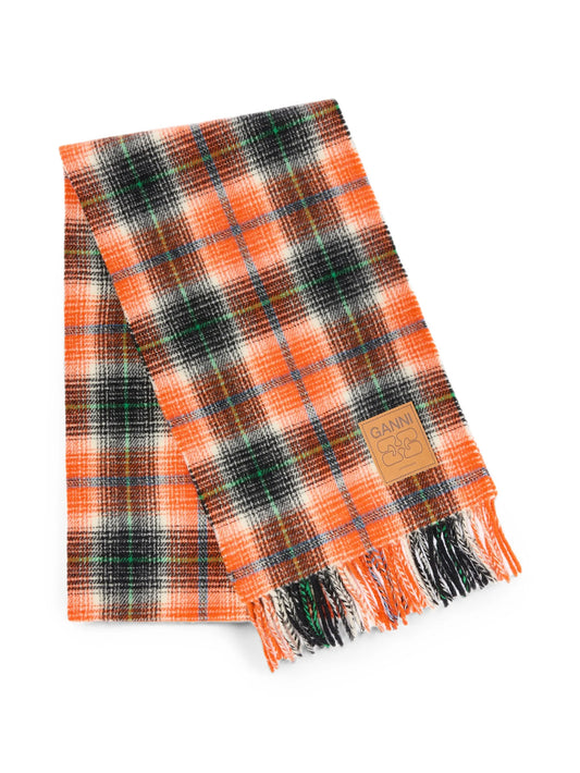 scarf in check wool