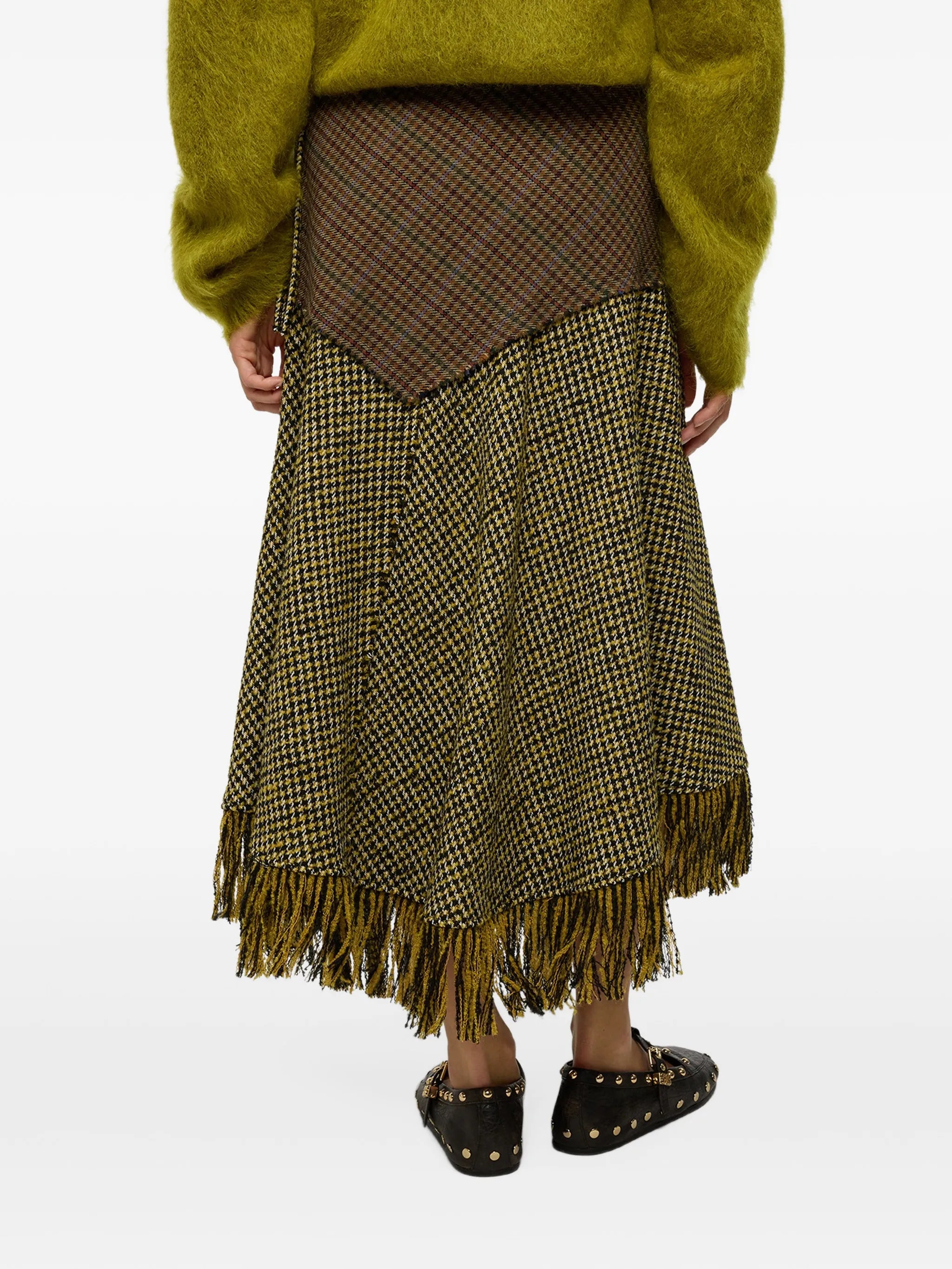 skirt in patchwork check