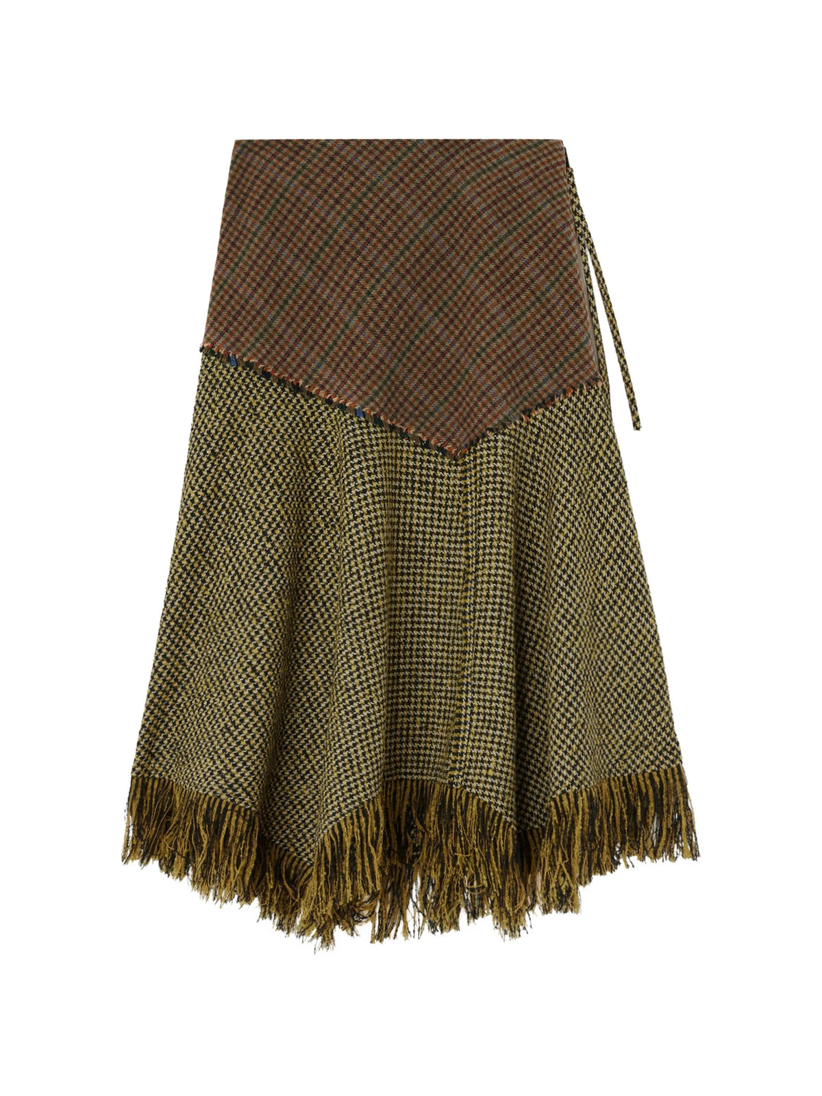 skirt in patchwork check