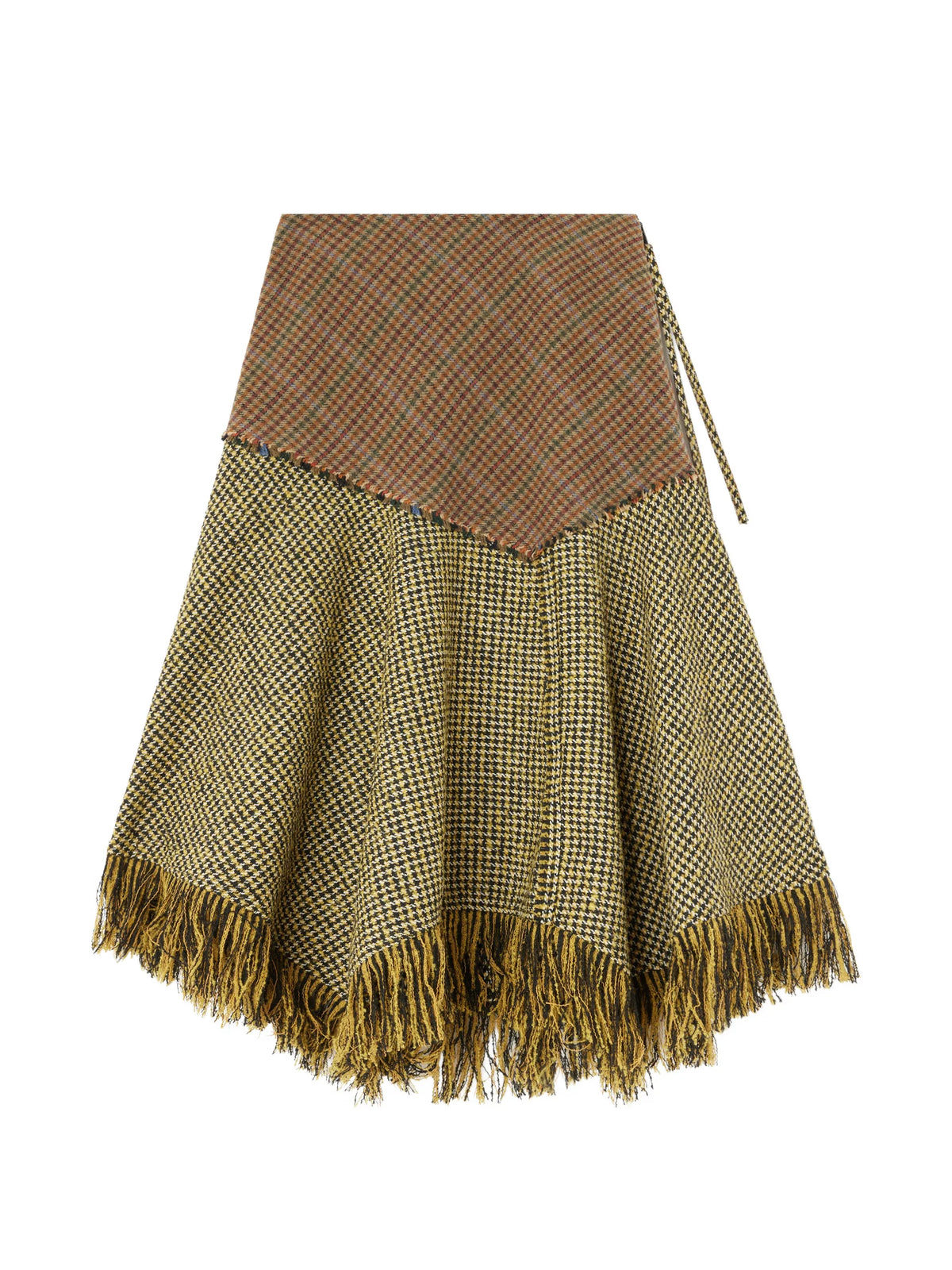 skirt in patchwork check