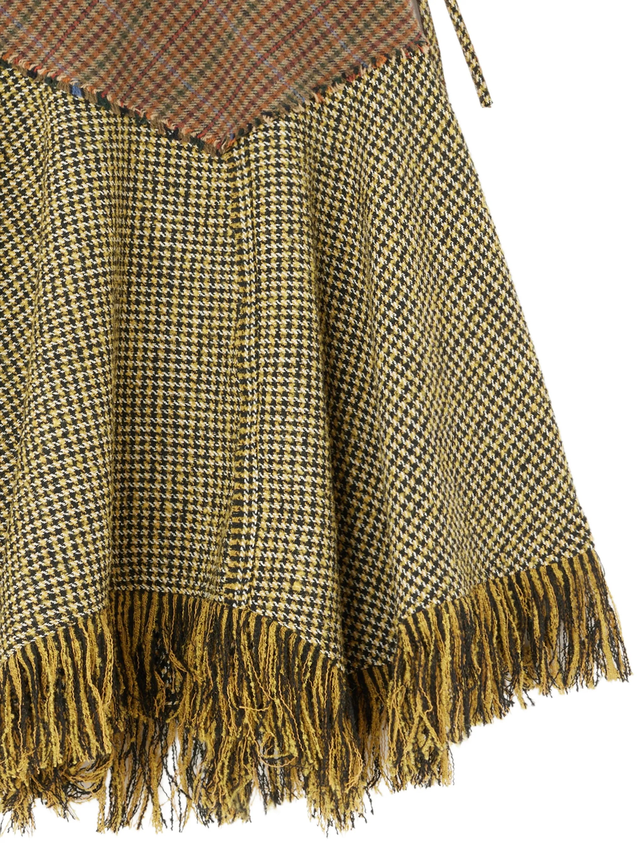 skirt in patchwork check