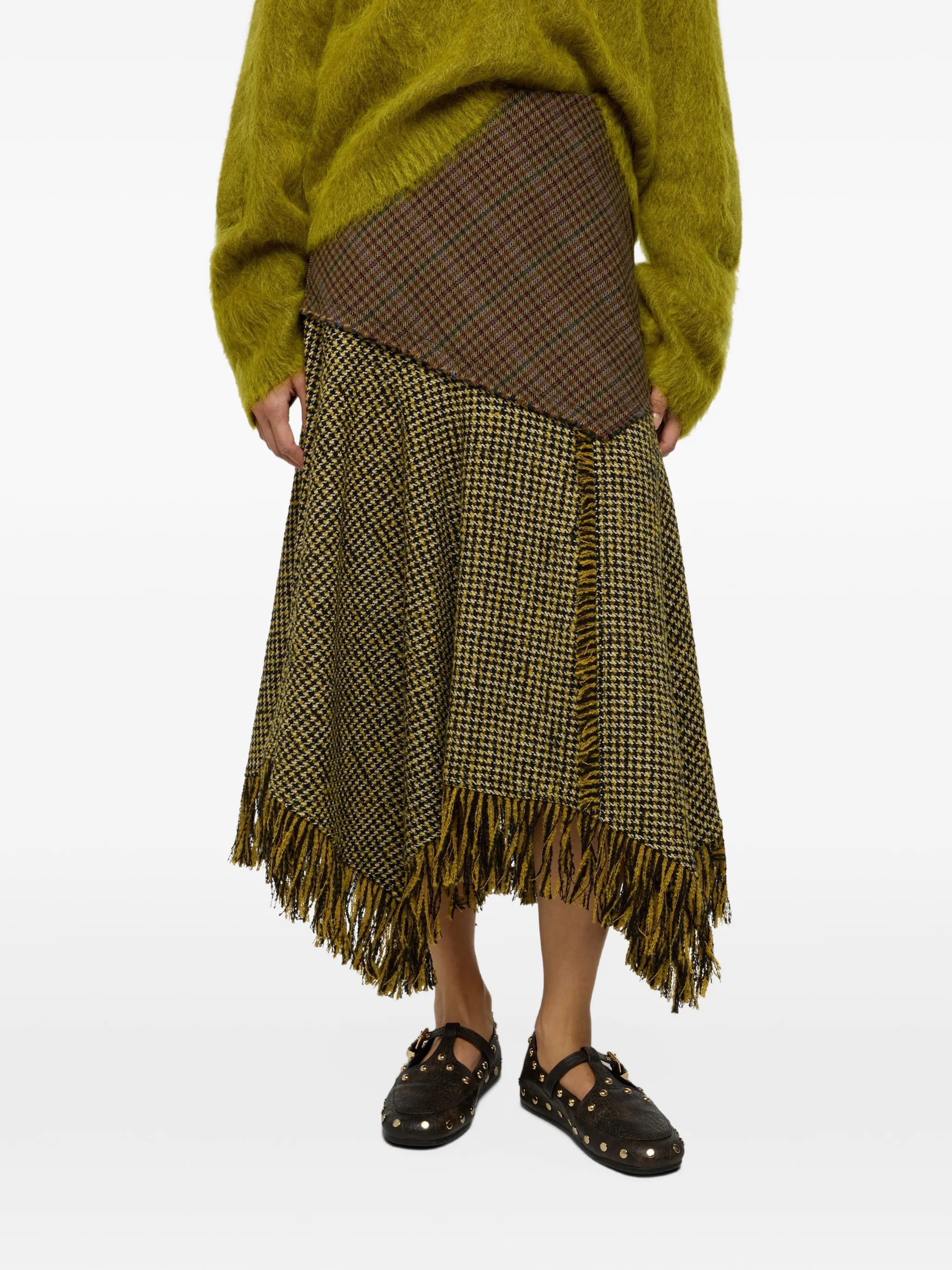 skirt in patchwork check