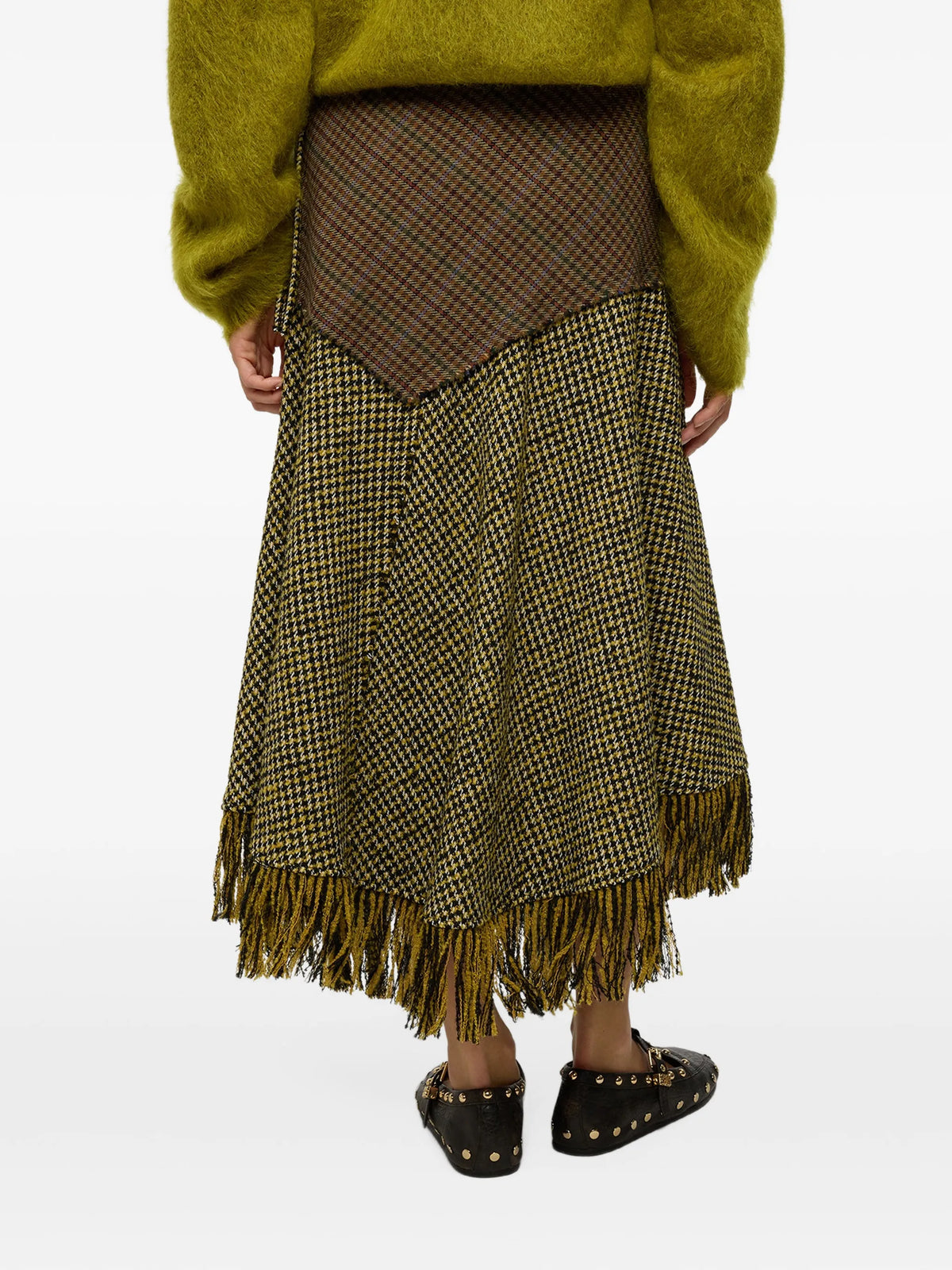 skirt in patchwork check