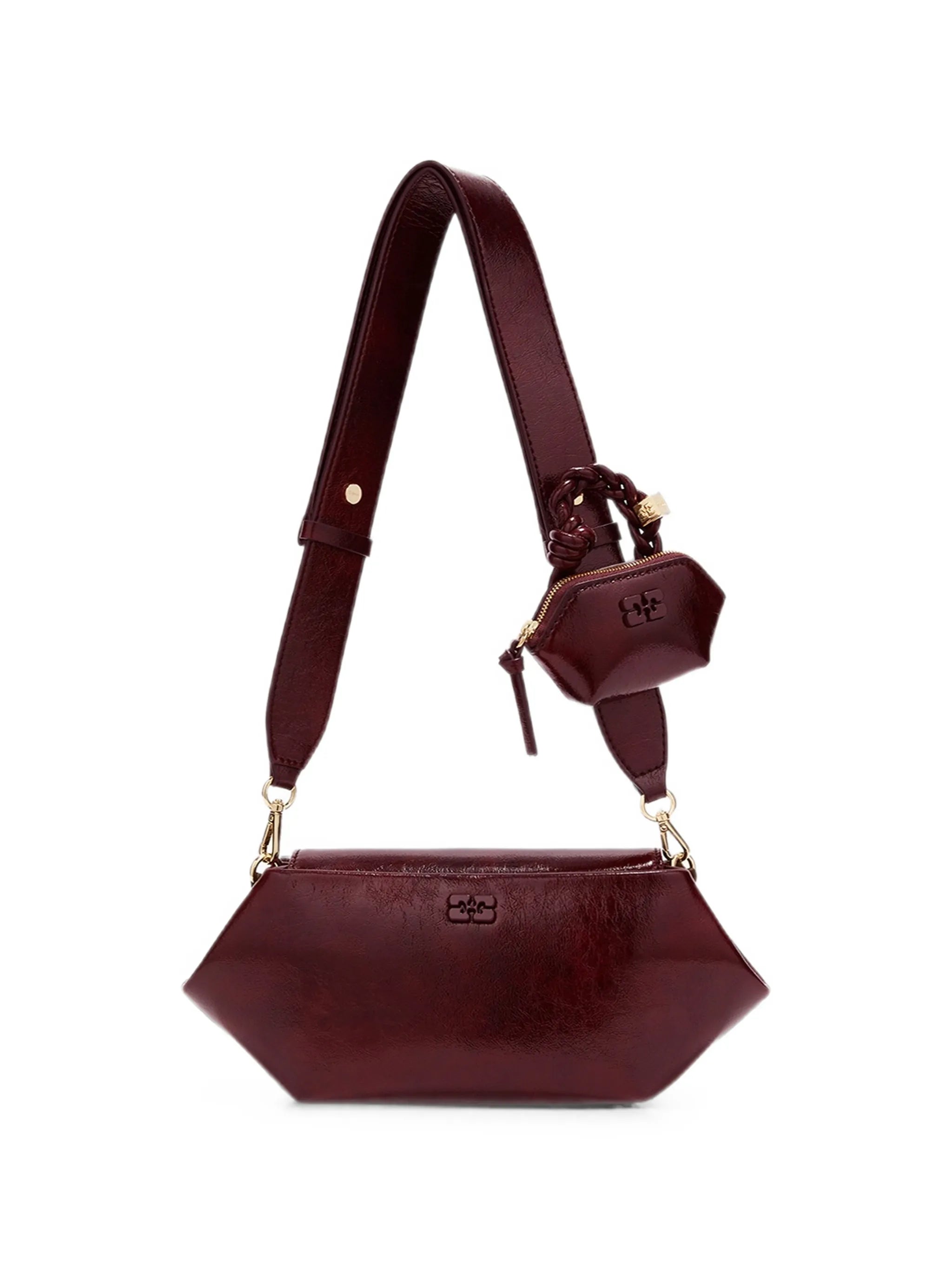 Bou bag east/west shine in red