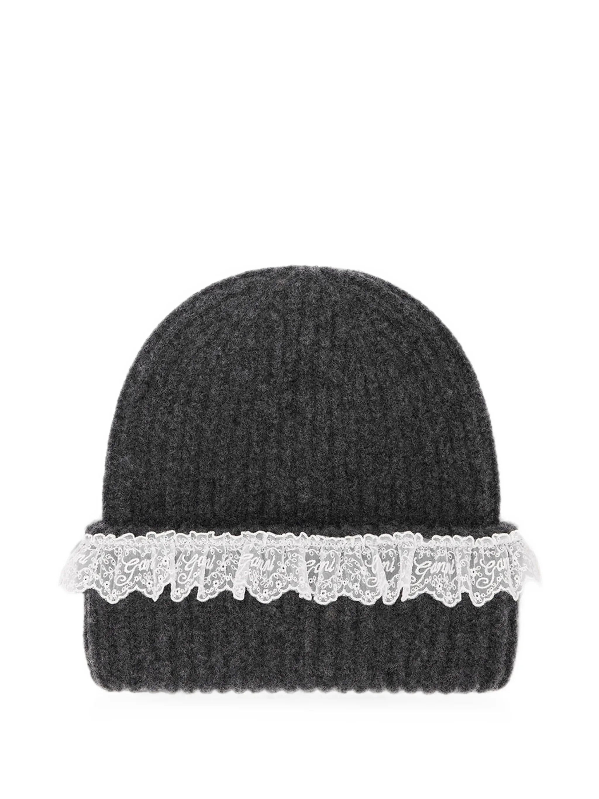 beanie in lace wool
