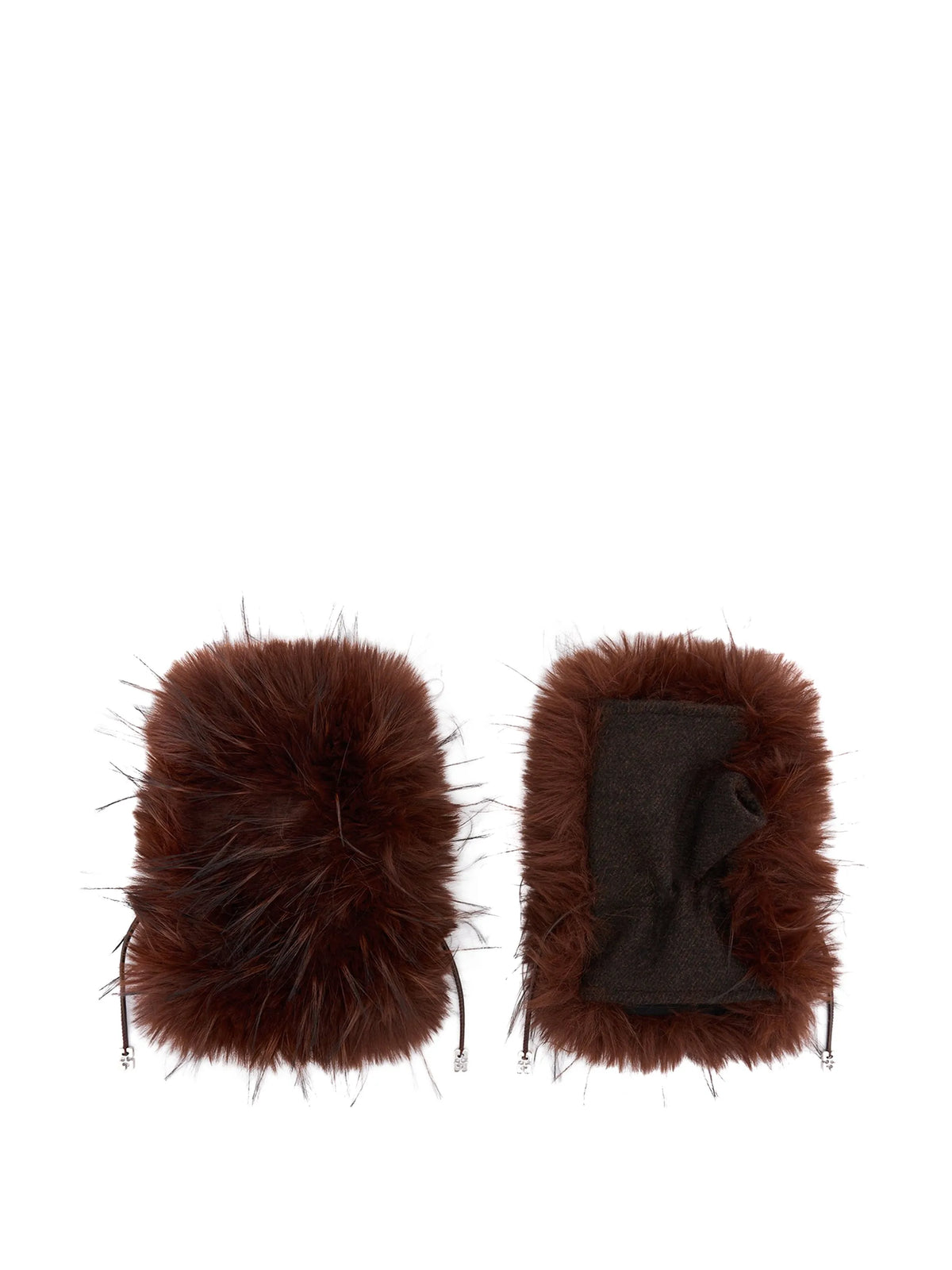 mittens in alternative fur