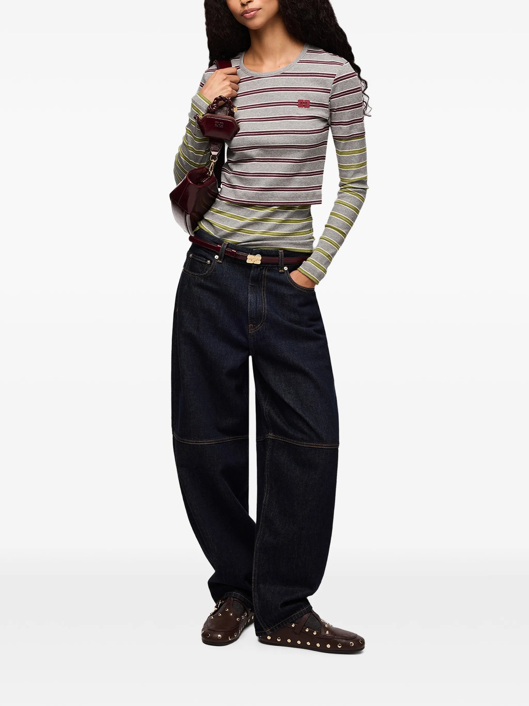 long-sleeve top in Double Stripe