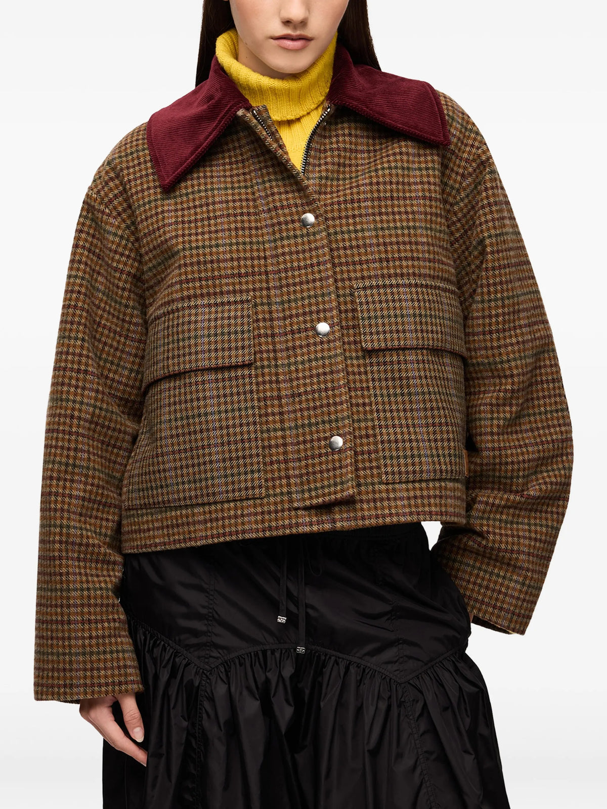 jacket in check twill