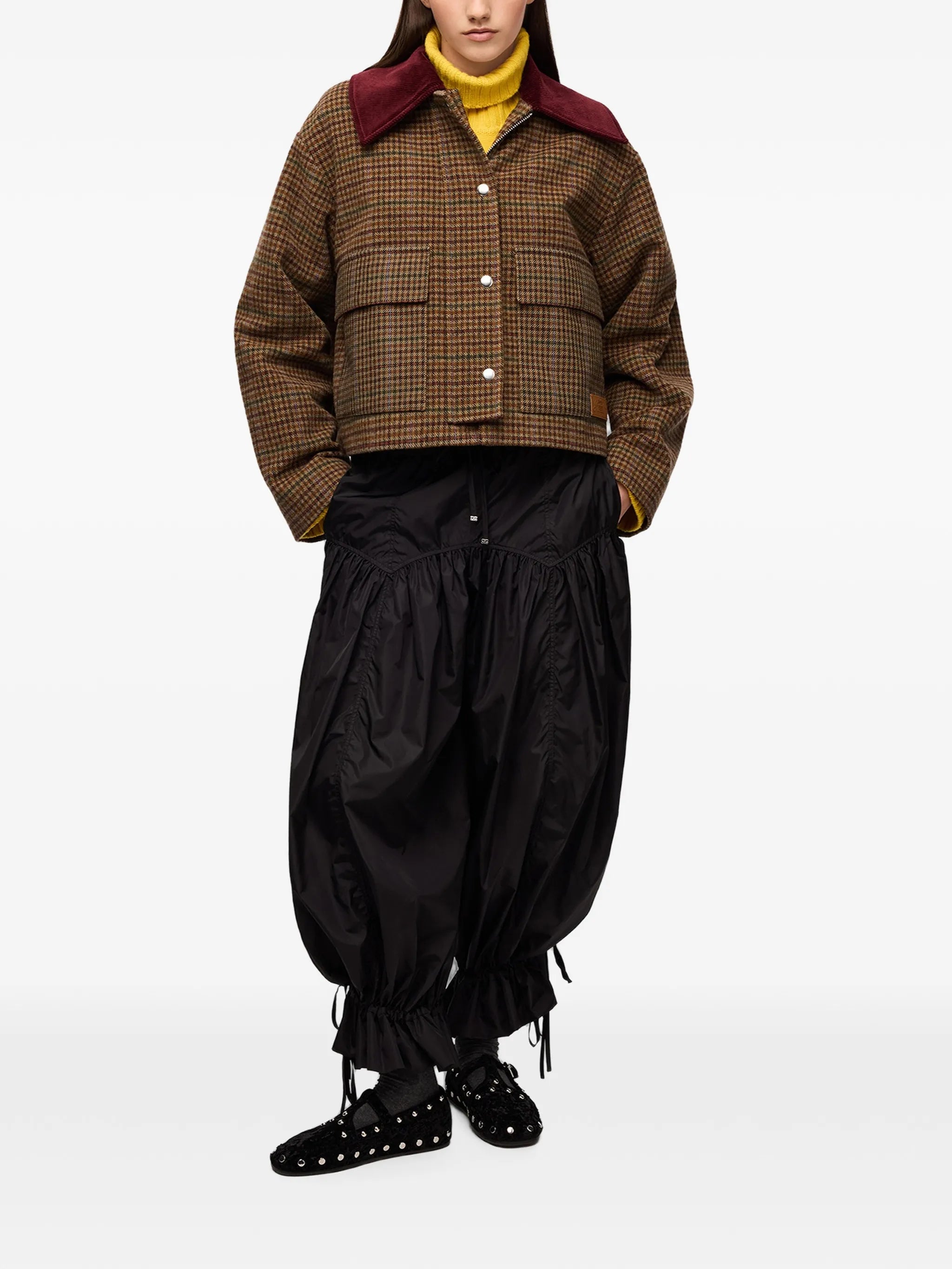 jacket in check twill