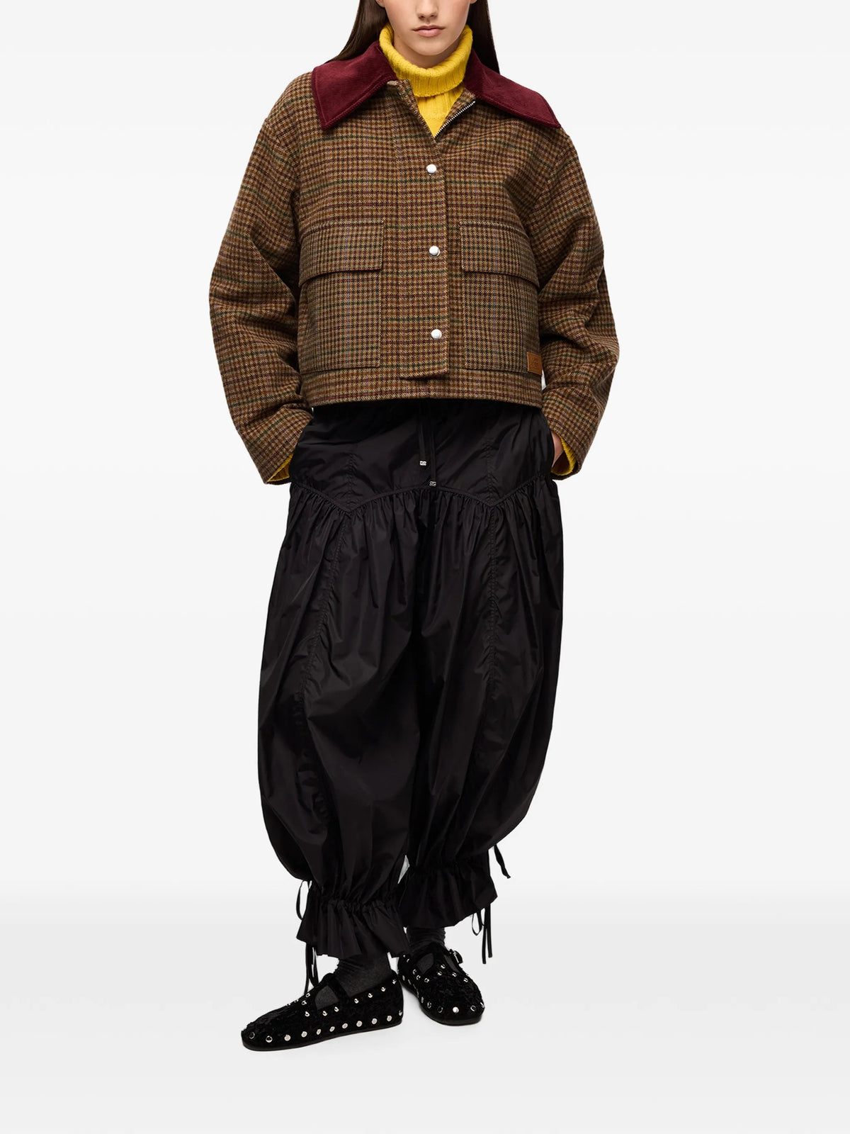 jacket in check twill