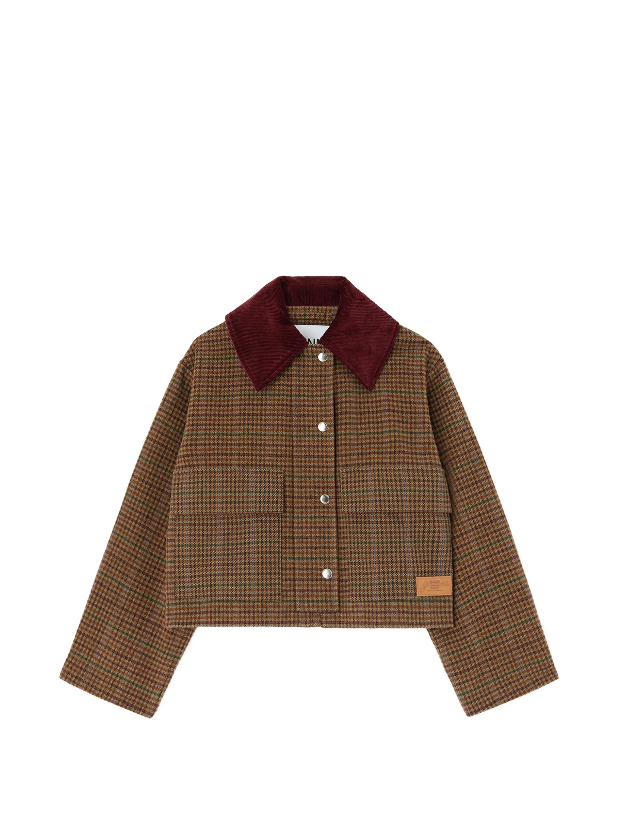 jacket in check twill