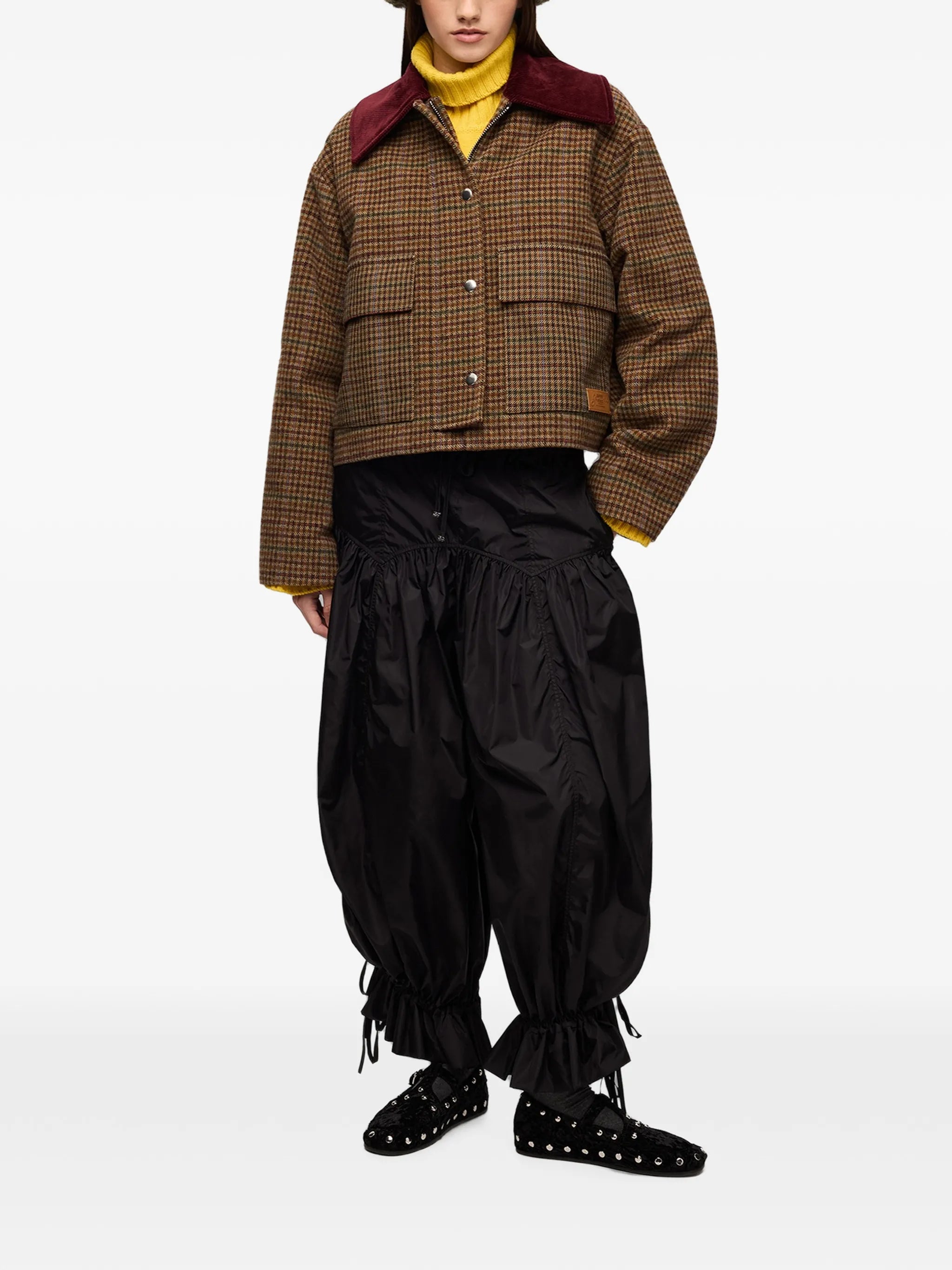 jacket in check twill