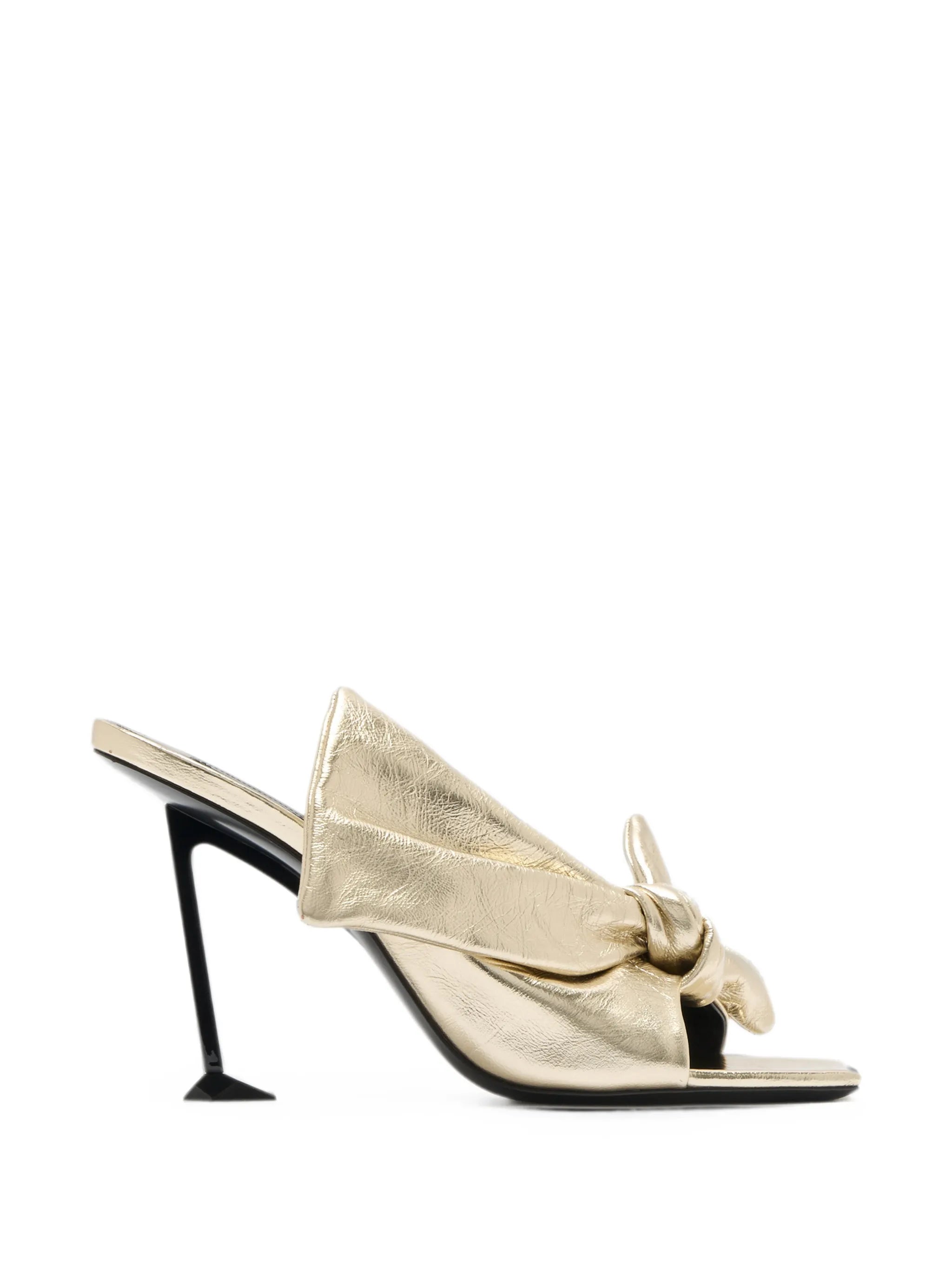 Boudoir bow-detail sandals