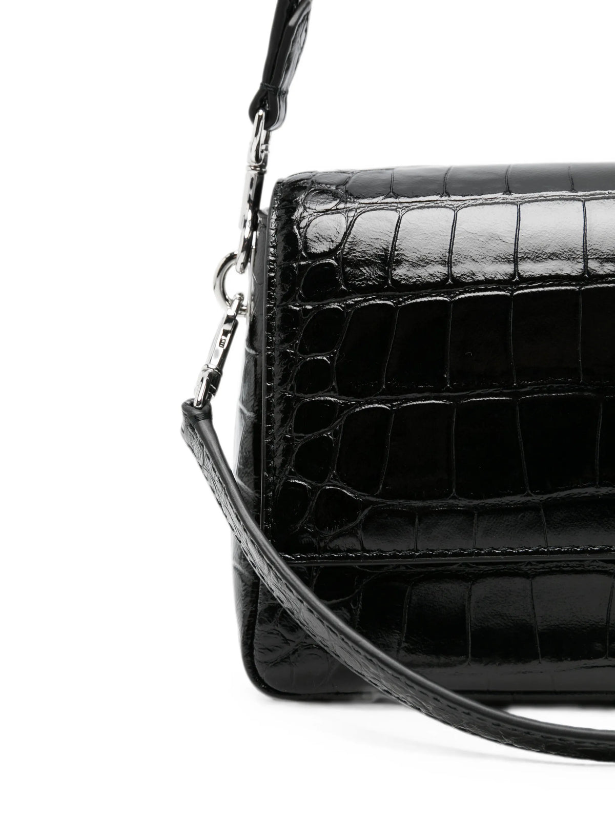 small Charlie croc-embossed shoulder bag
