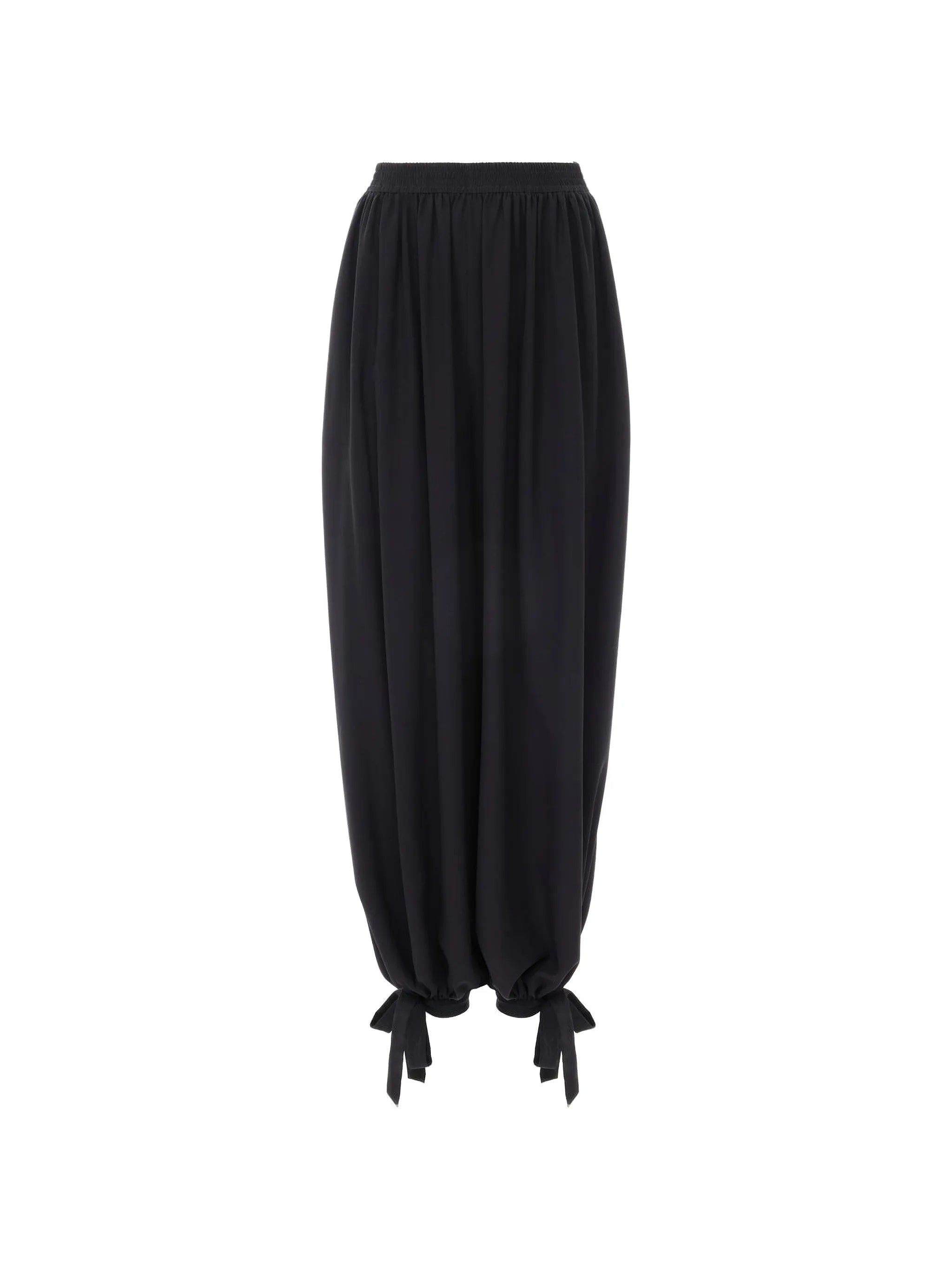 fluid pleated pants in crêpe de chine
