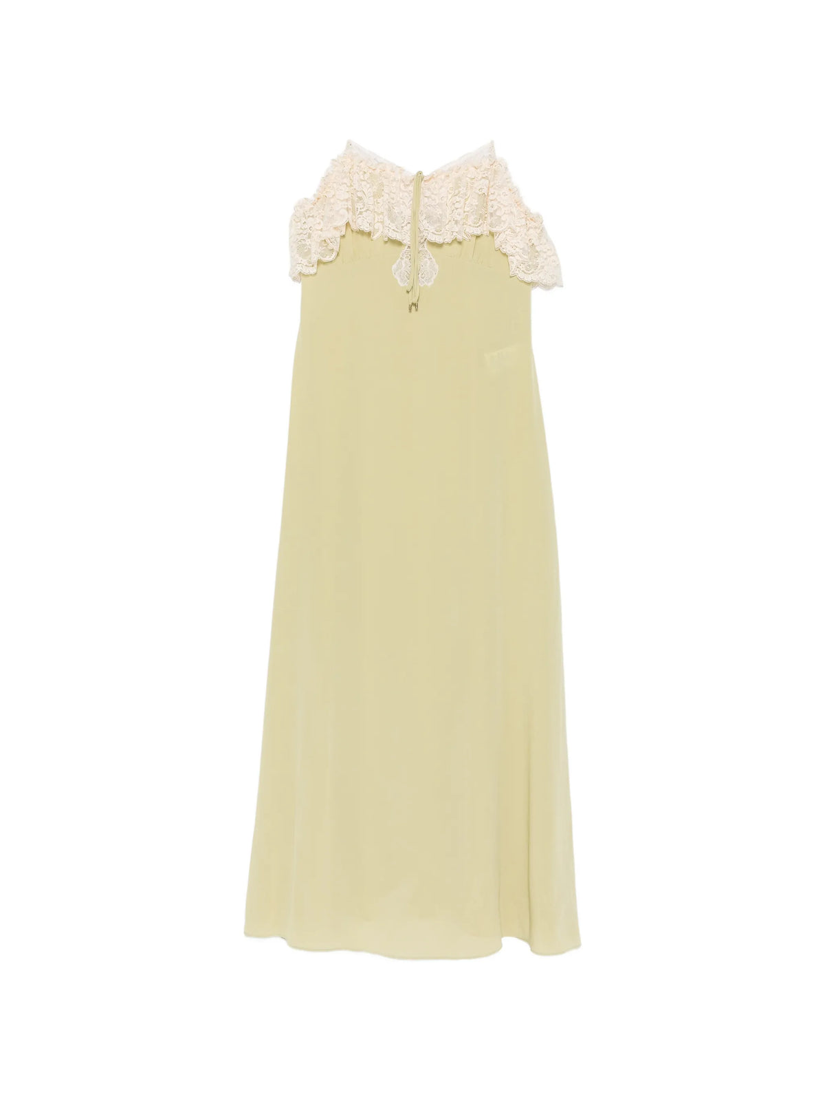 lace-detail thin-strap maxi dress